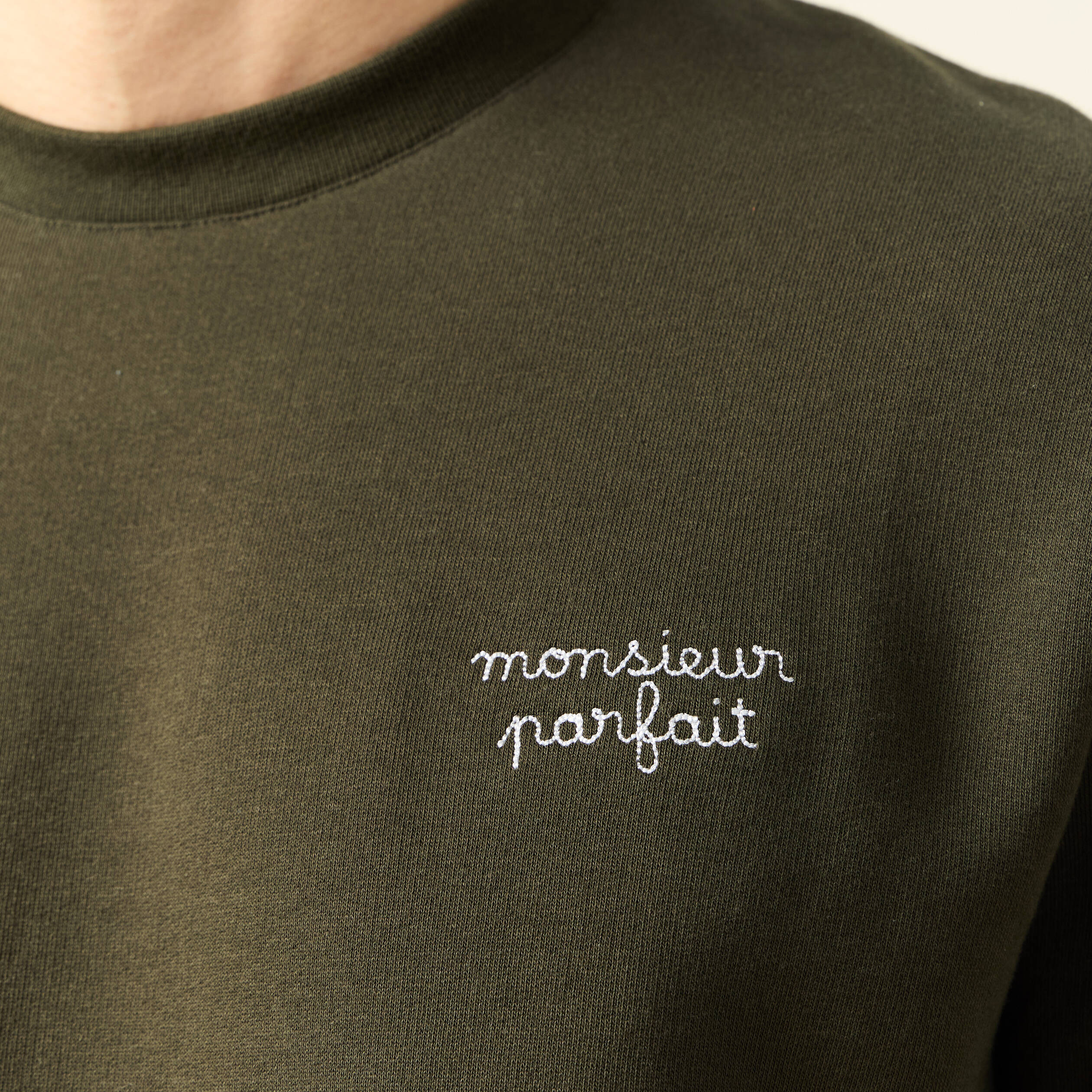 sweat manches longues vert kaki homme Sweat manches longues vert kaki homme