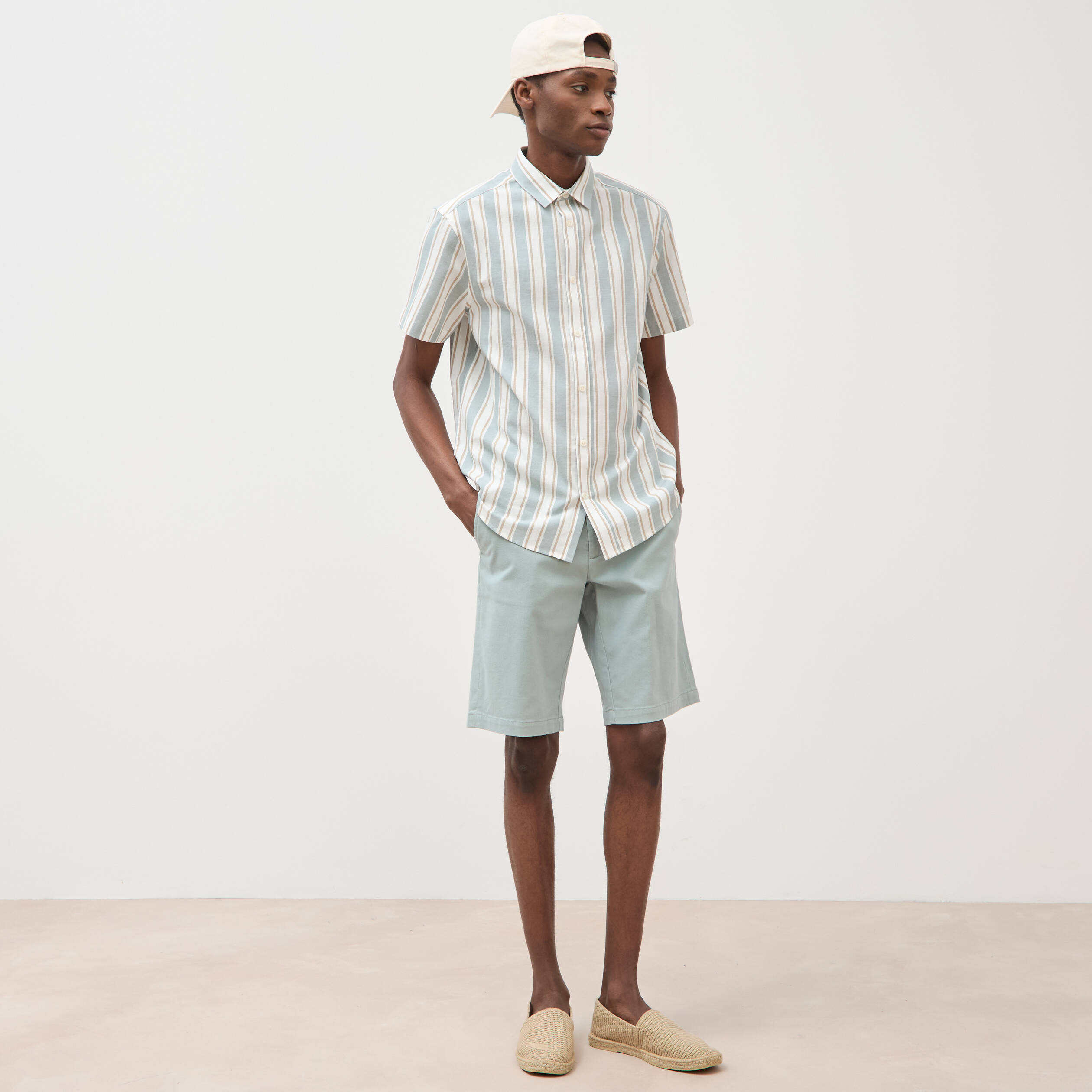 Short vert clair homme