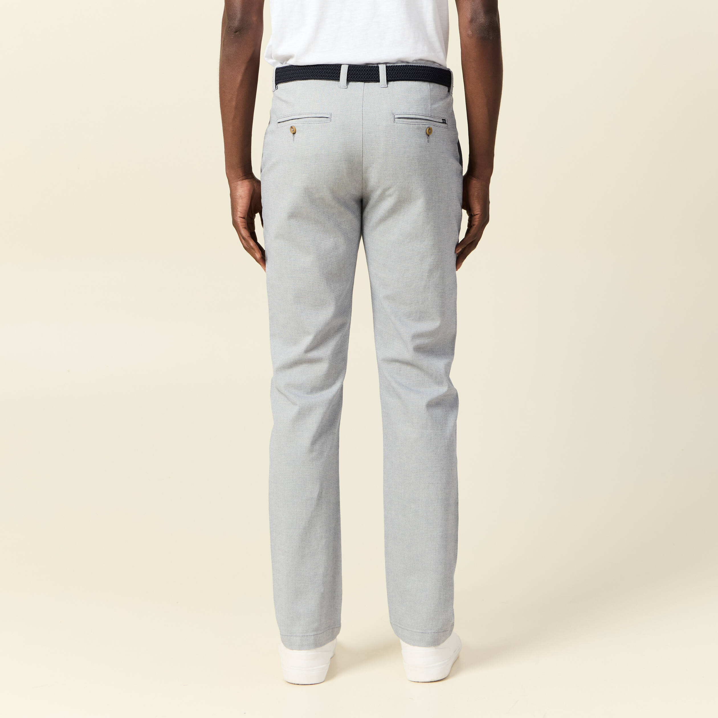pantalon chino straight bleu gris homme Pantalon chino straight bleu gris homme