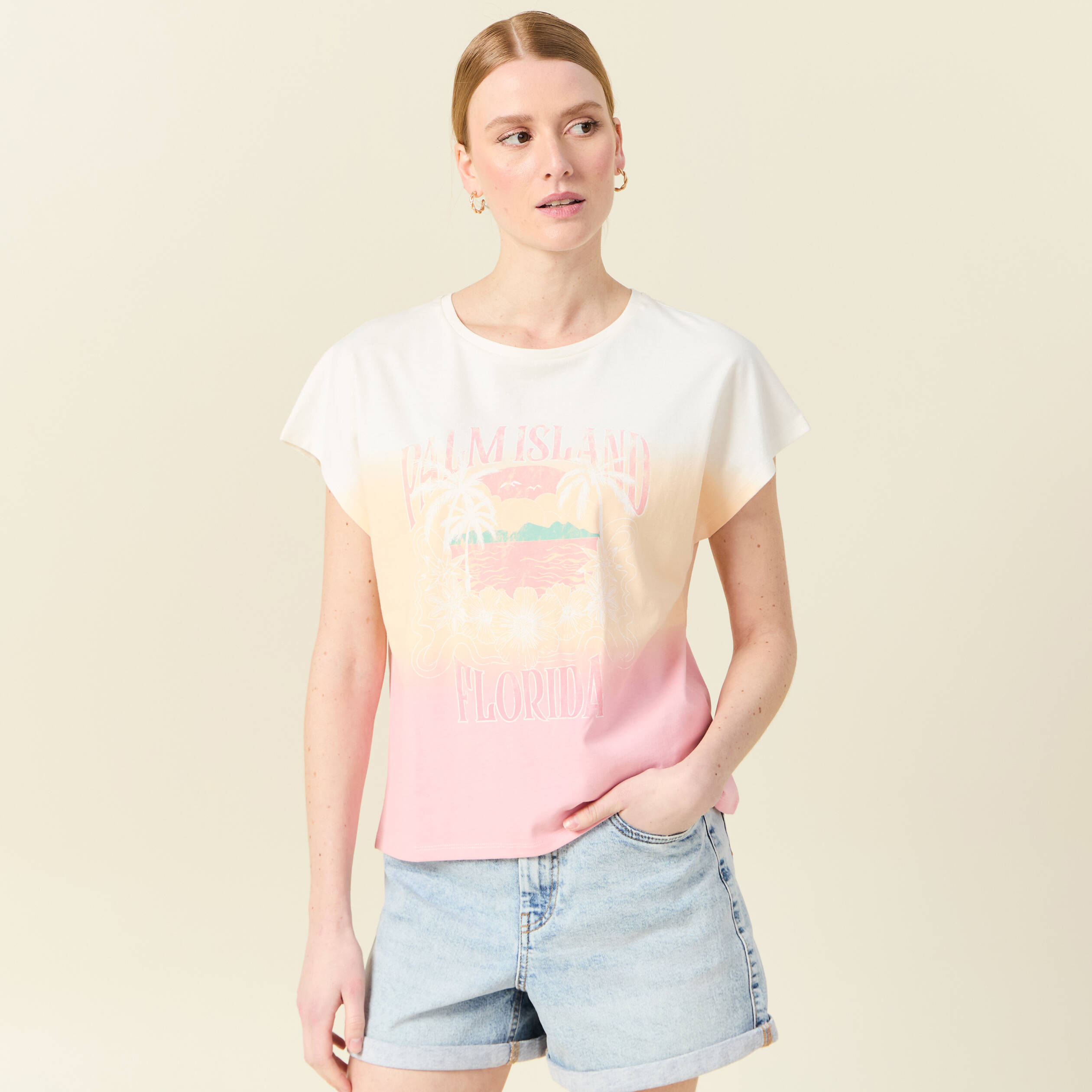 t shirt eco responsable rose pastel femme T-shirt éco-responsable rose pastel femme
