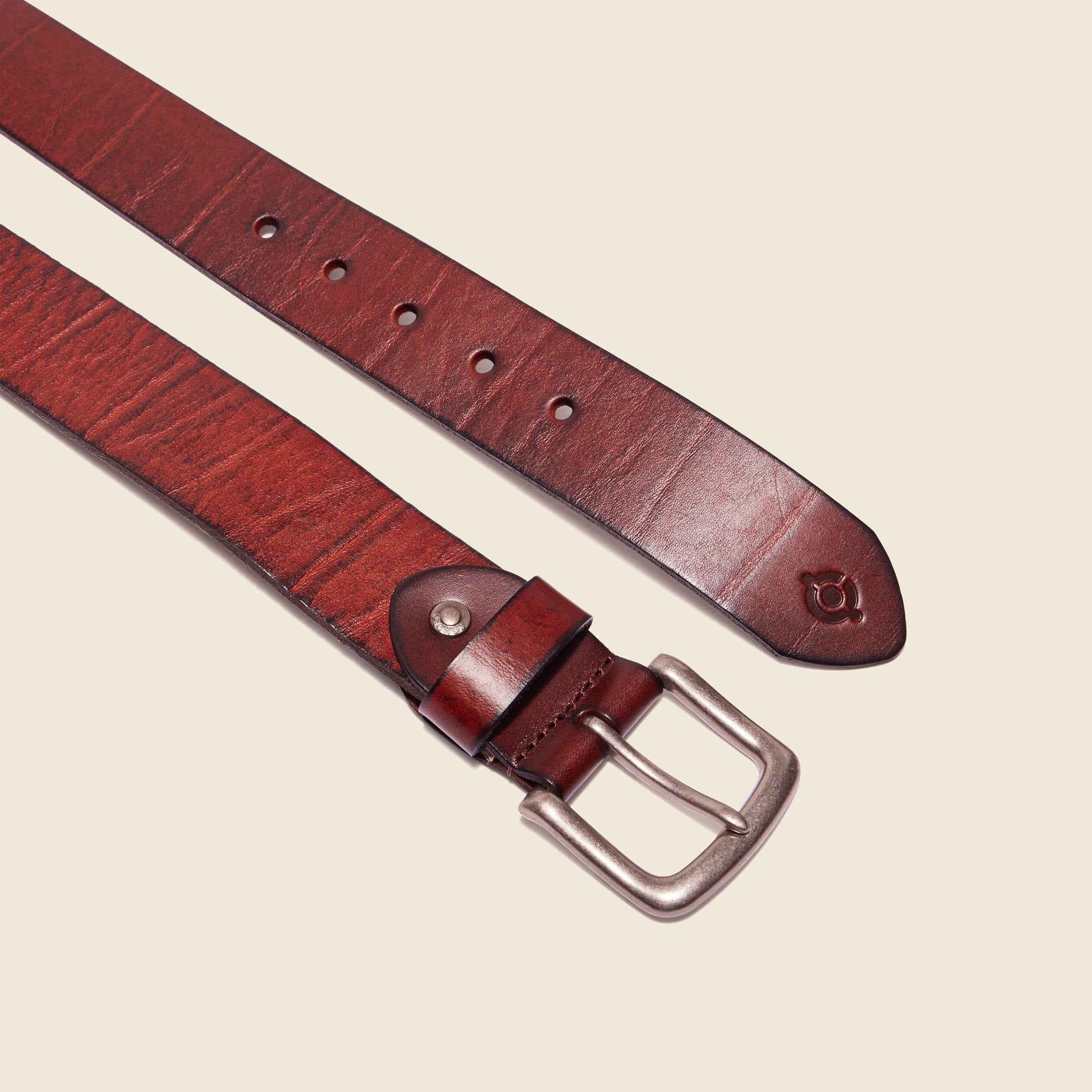 Ceinture en cuir marron homme