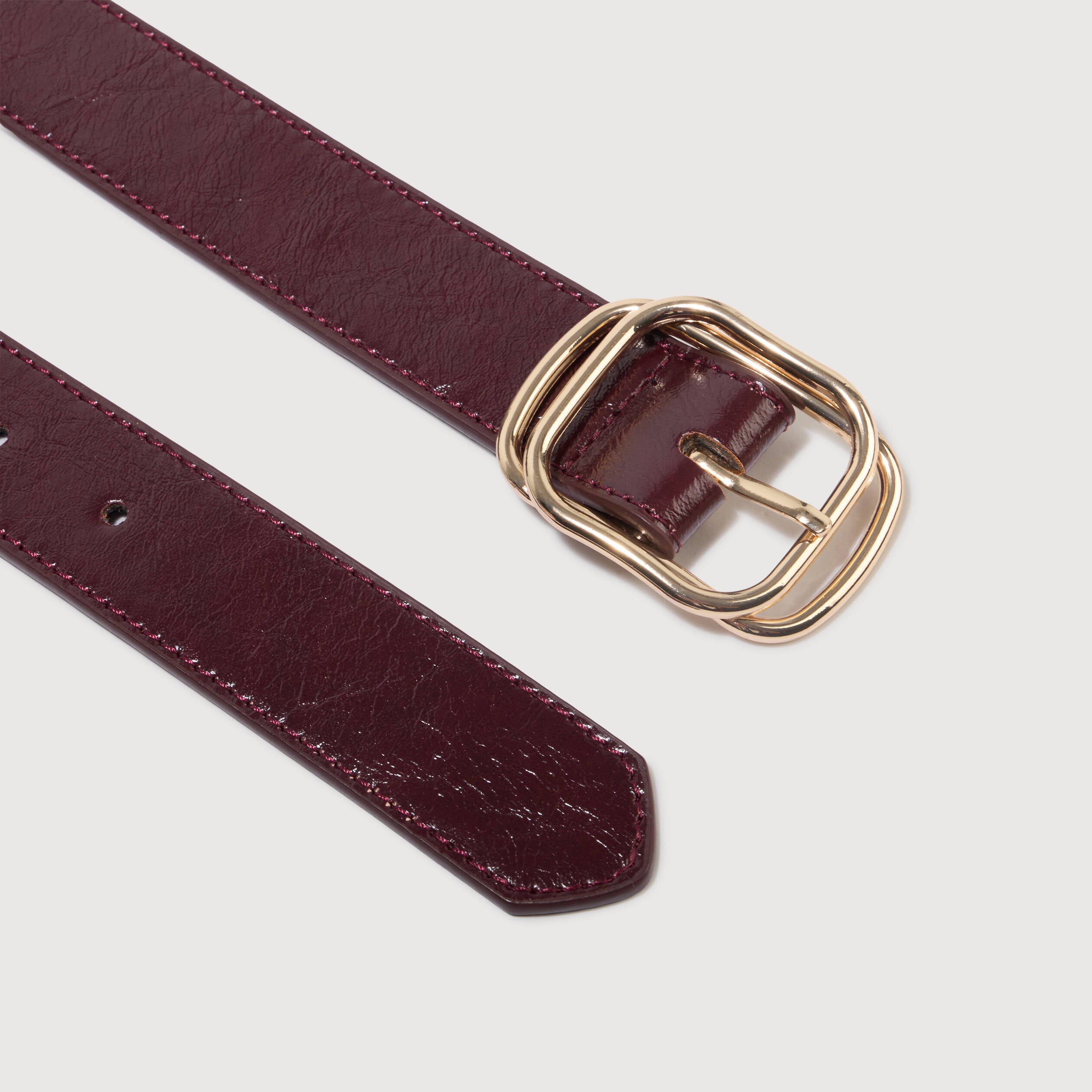 Ceinture avec boucle marron femme