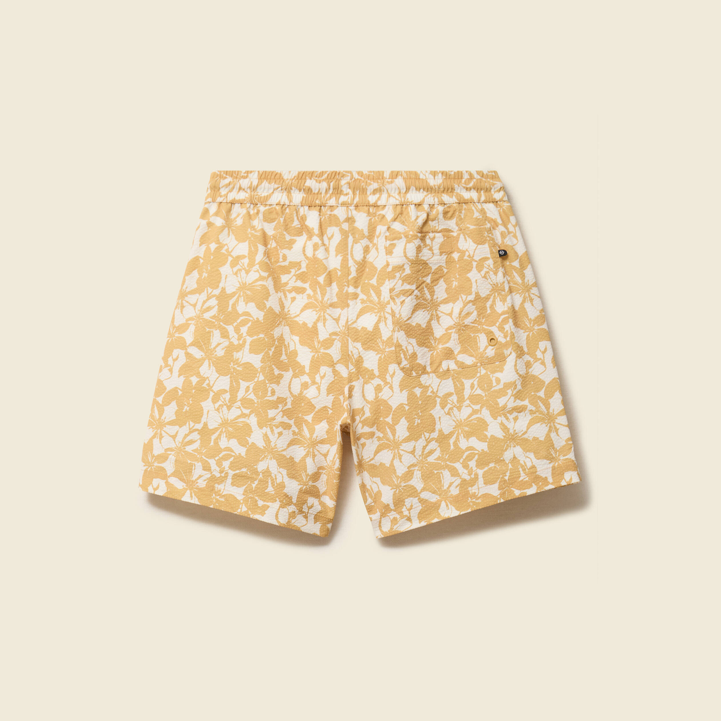 Maillot de bain doubl&eacute; jaune moutarde homme