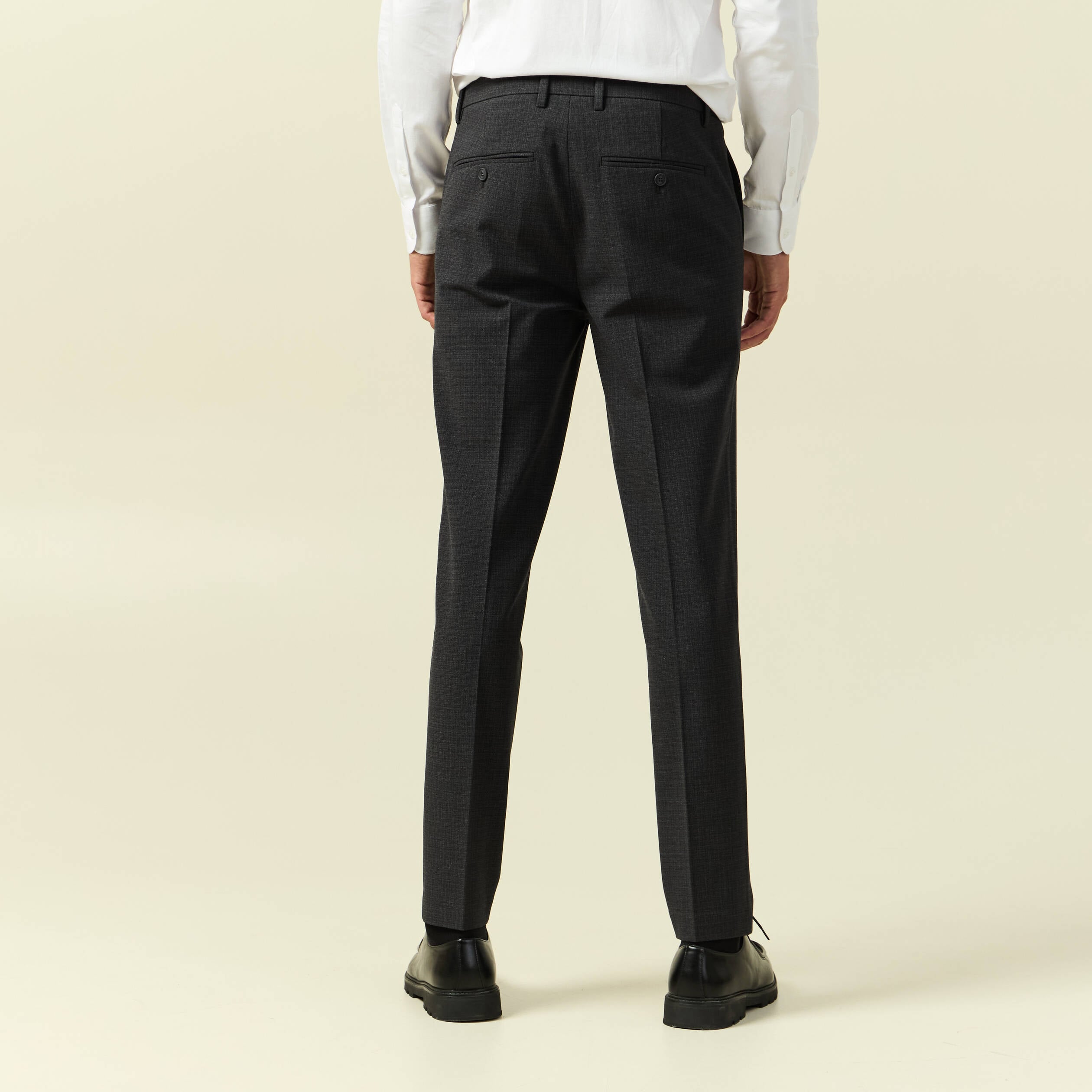 Pantalon chino droit longueur 32 noir homme