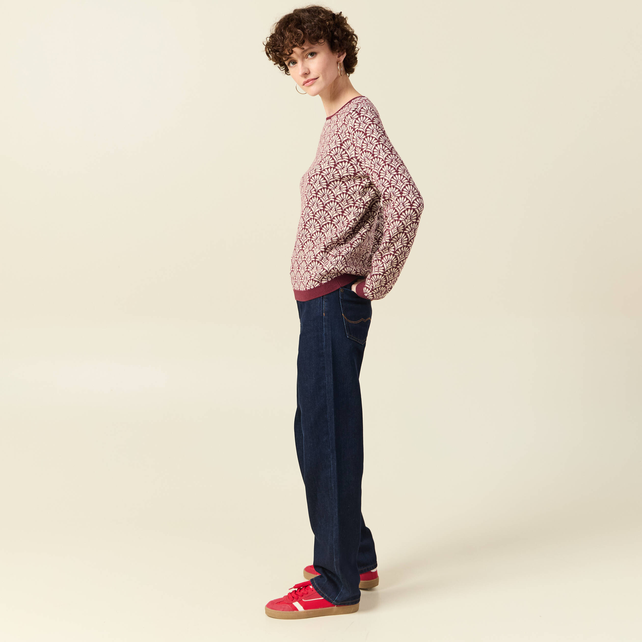 pull manches longues bordeaux femme Pull manches longues bordeaux femme