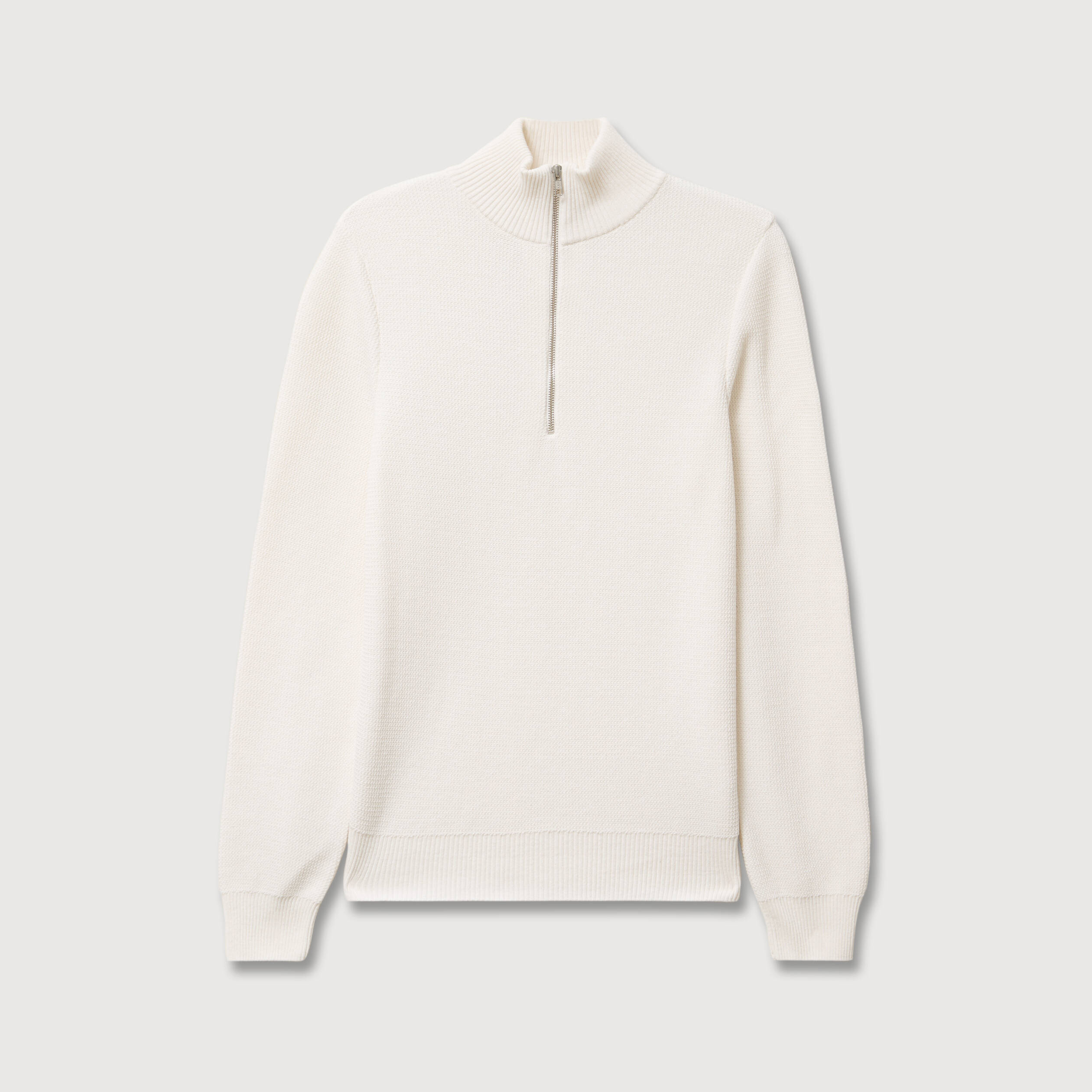 Pull col camionneur ecru homme