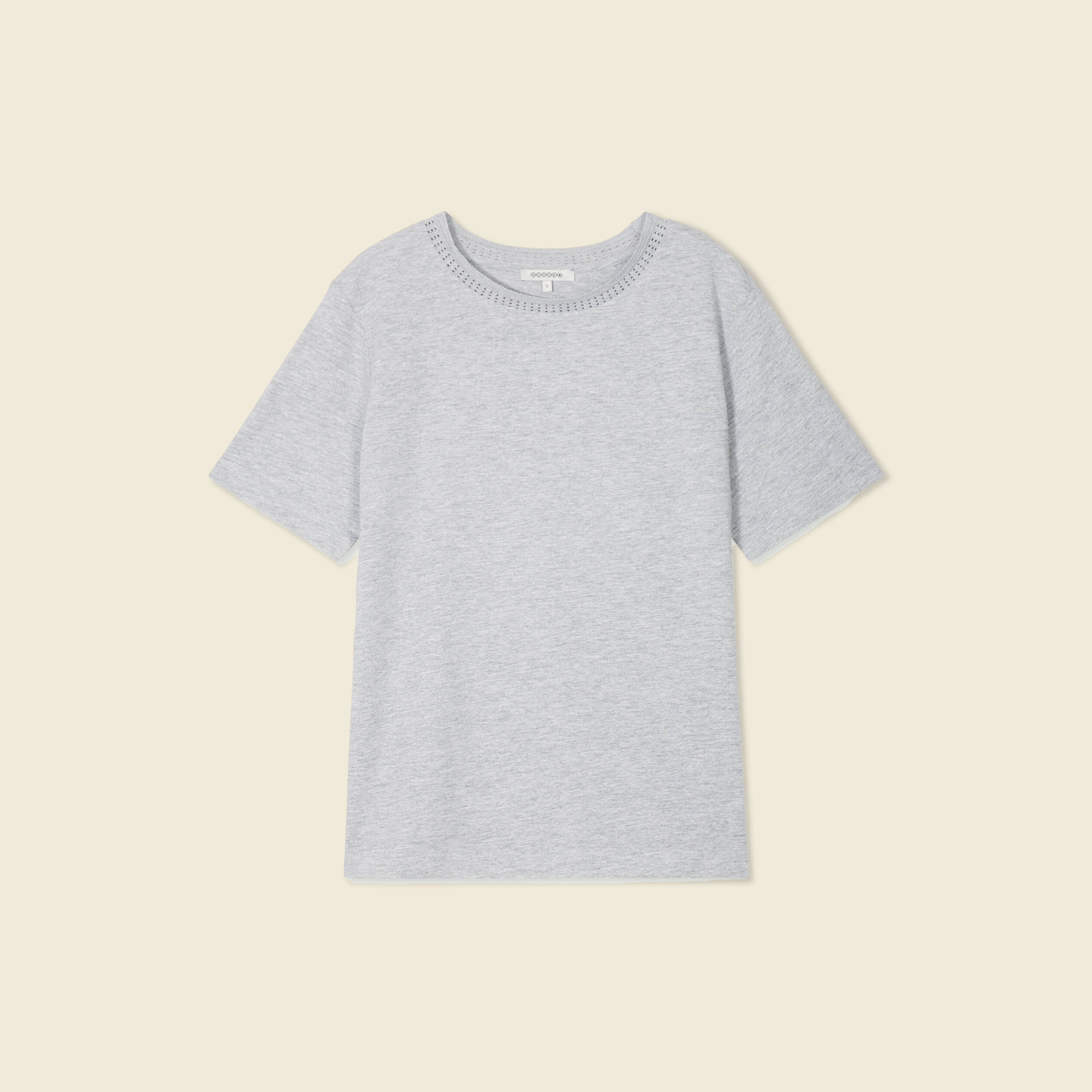 t shirt manches courtes gris femme T-shirt manches courtes gris femme