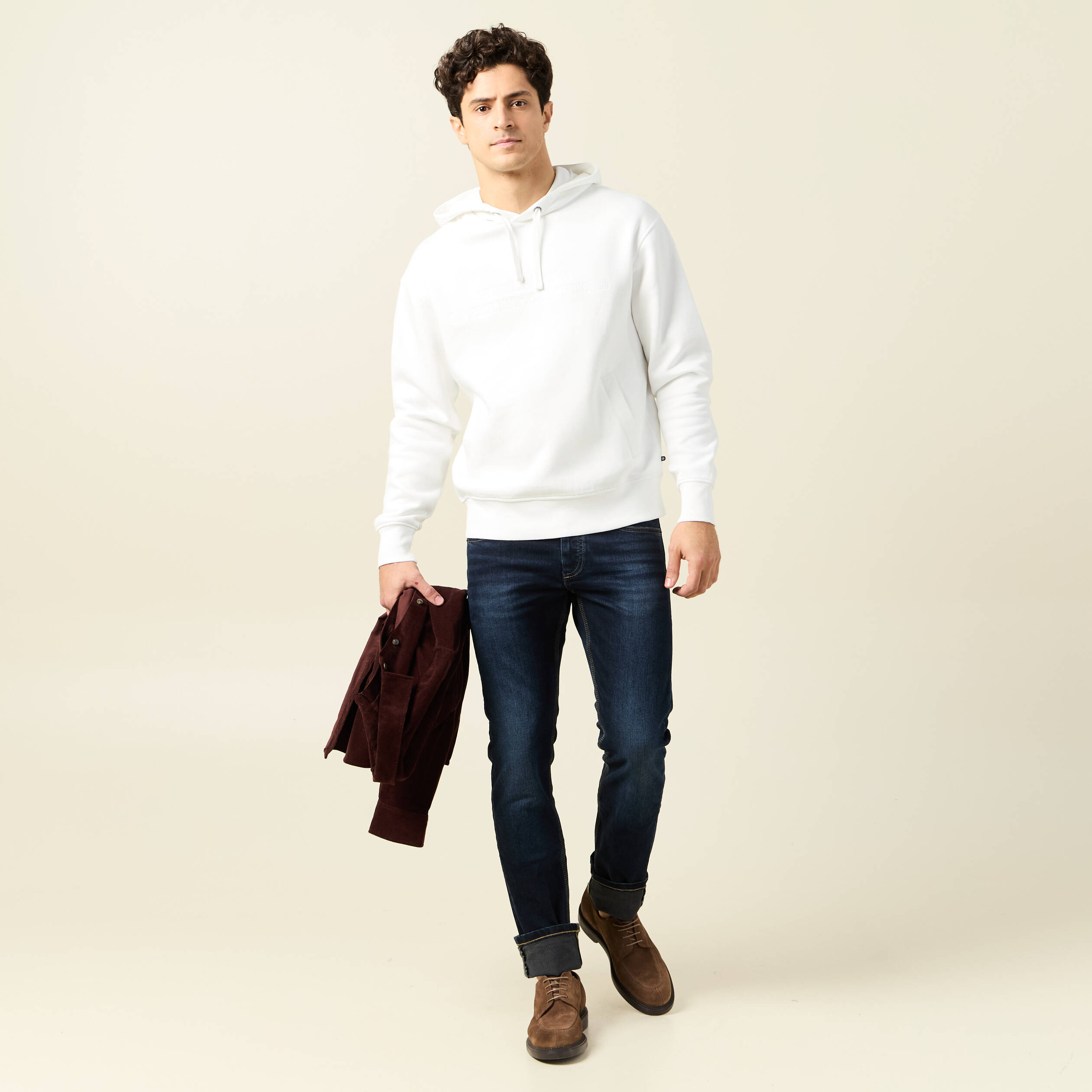 sweat a capuche ecru homme Sweat à capuche ecru homme