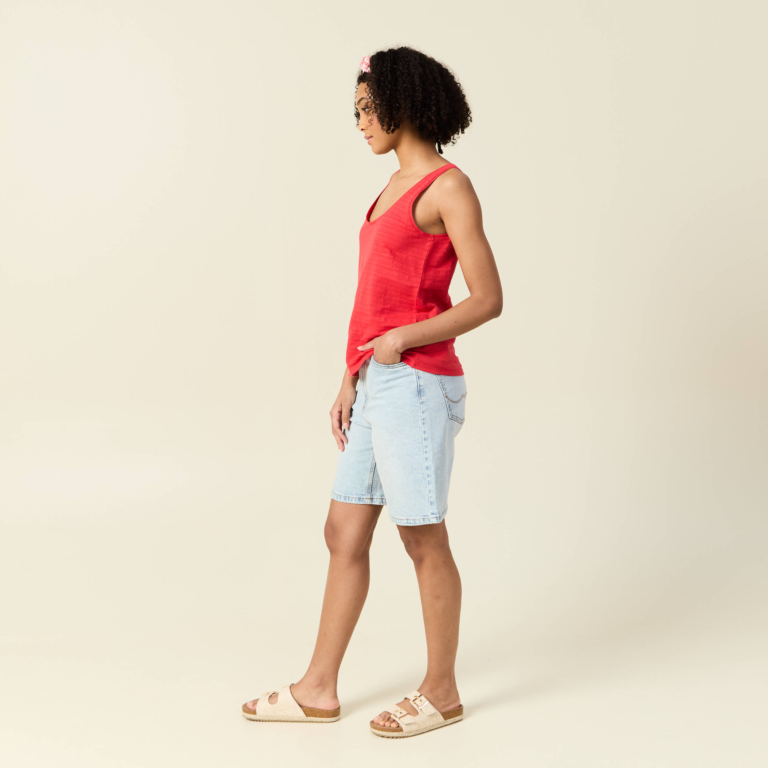 debardeur sans manches rouge femme Débardeur sans manches rouge femme