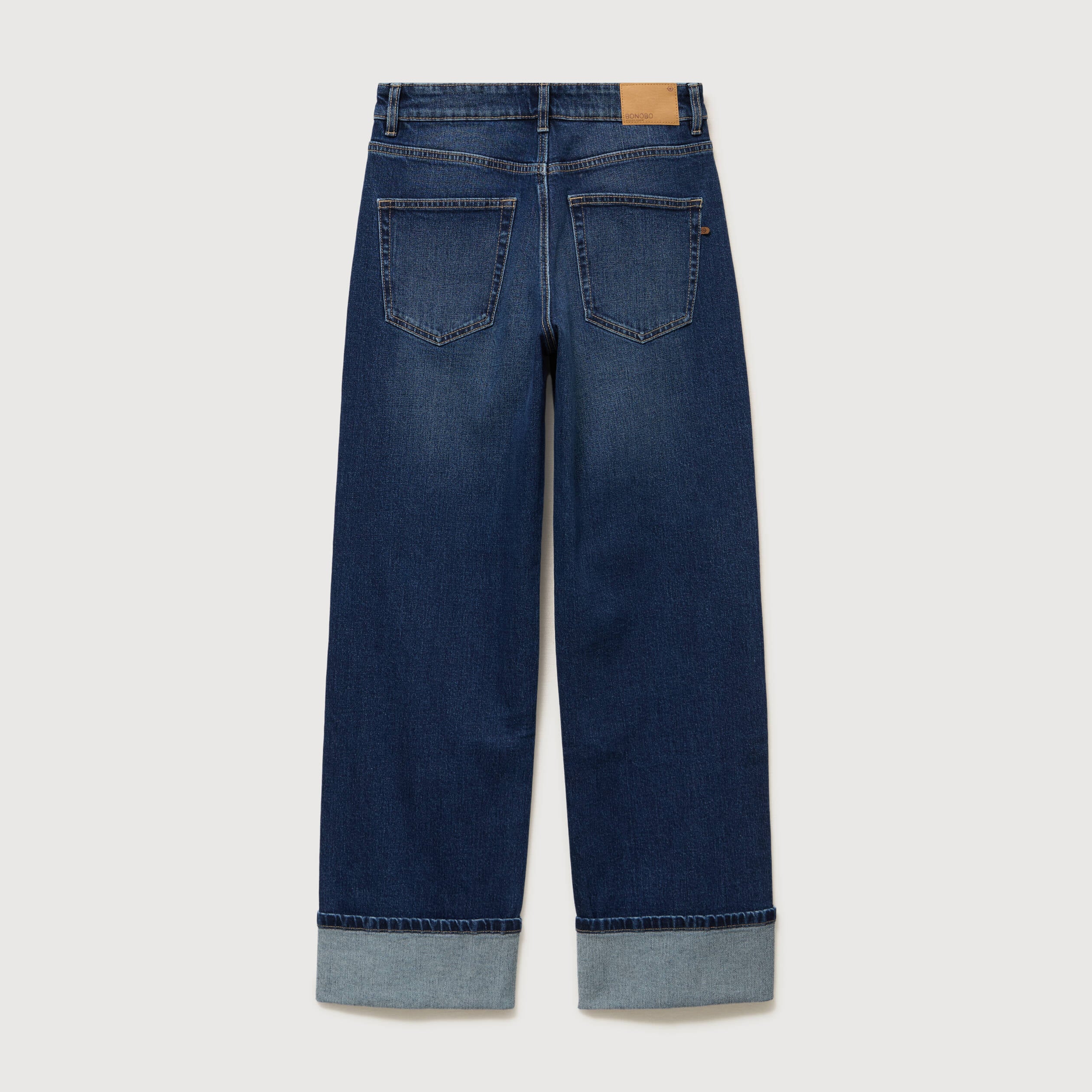 Jeans straight taille standard denim brut femme