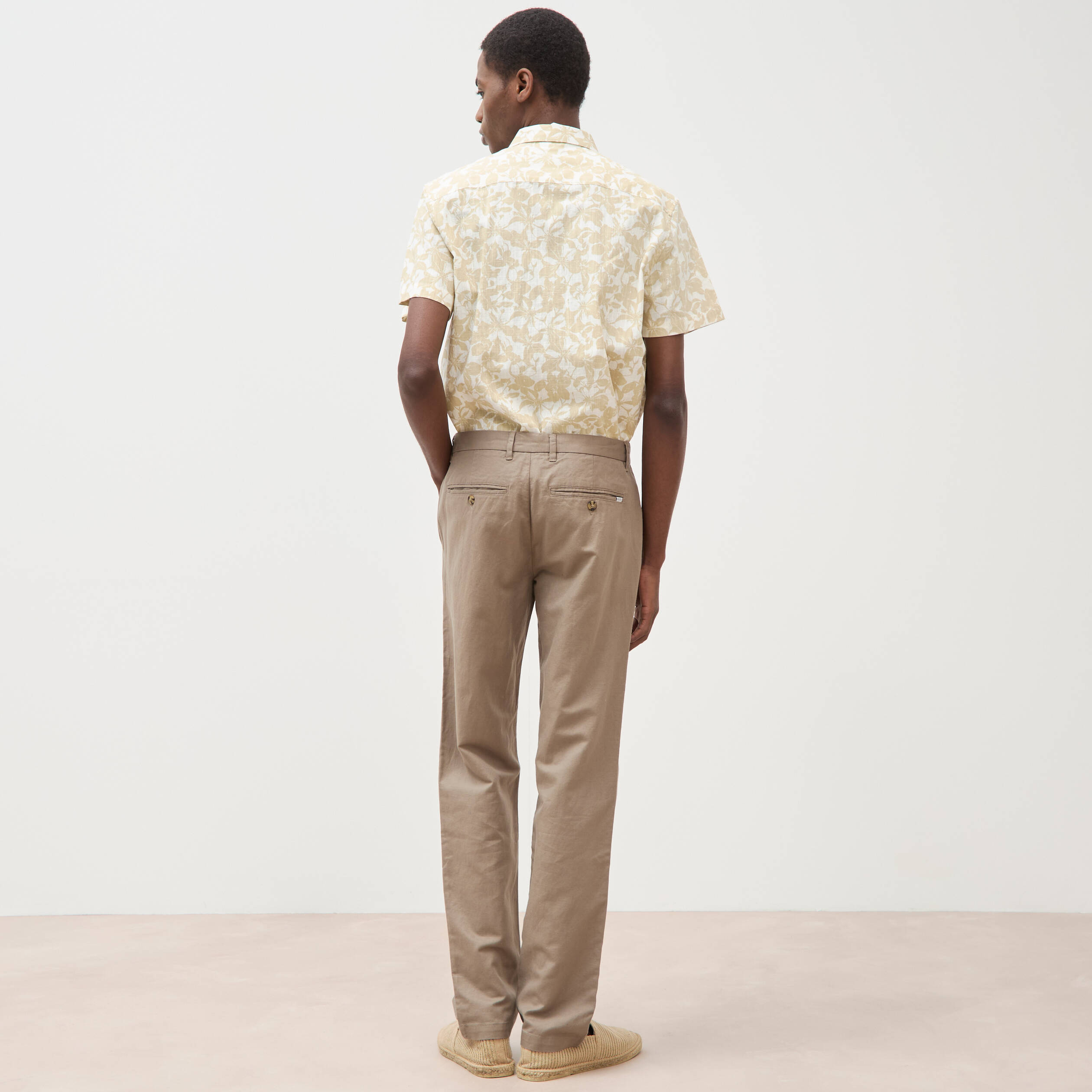 Pantalon chino taupe homme