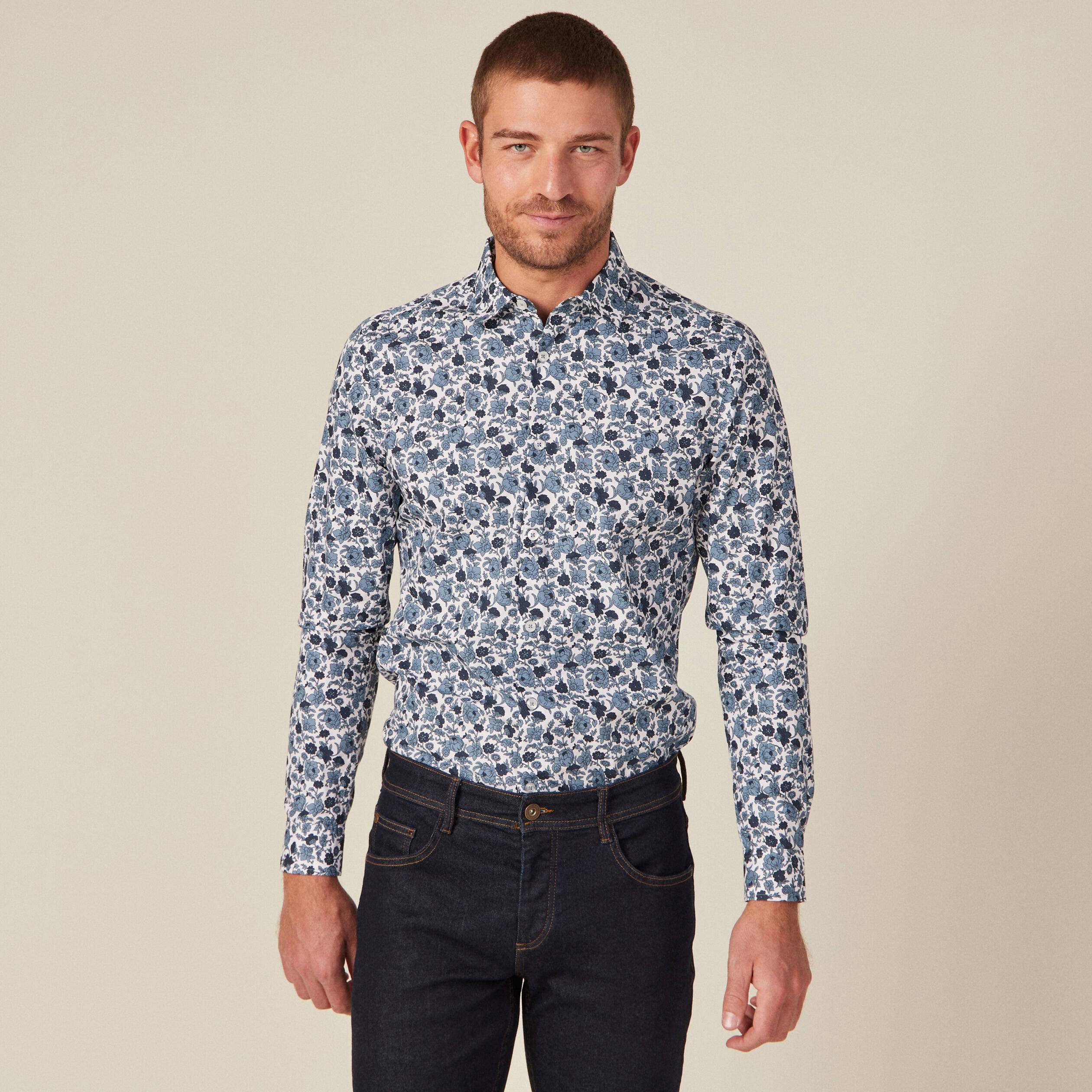 Chemise éco-responsable blanc homme