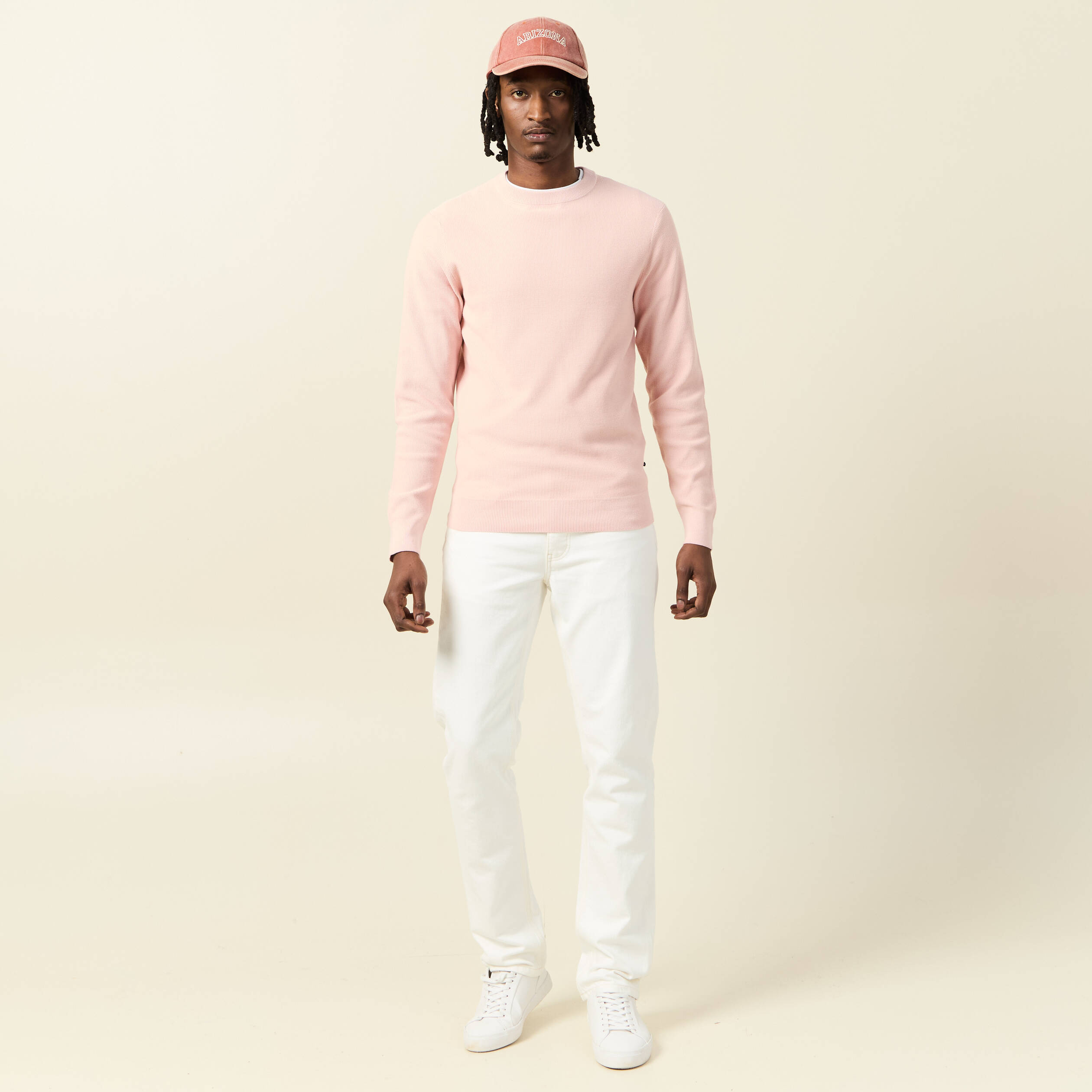 pull eco responsable rose clair homme Pull éco-responsable rose clair homme
