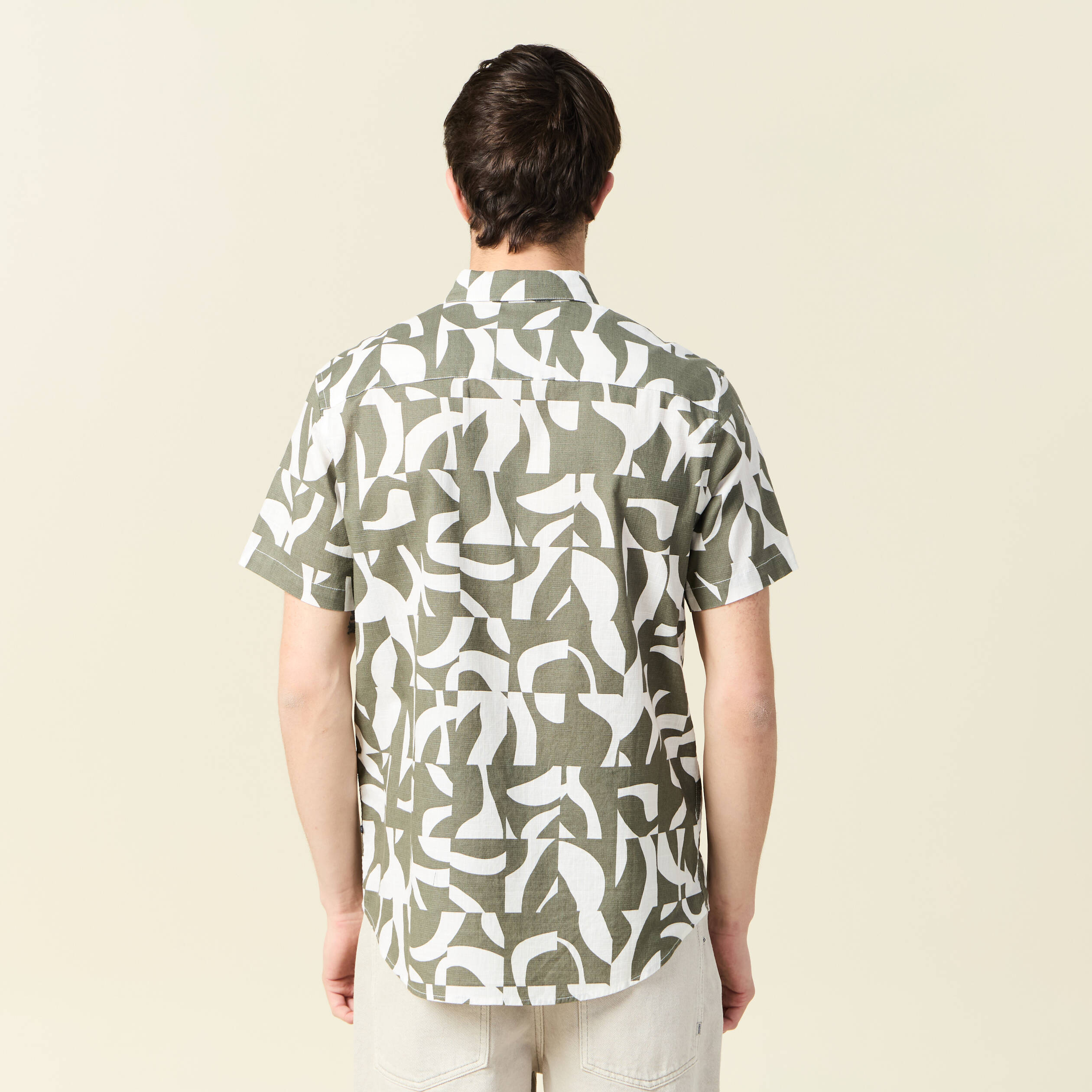 chemise manches courtes vert kaki homme Chemise manches courtes vert kaki homme