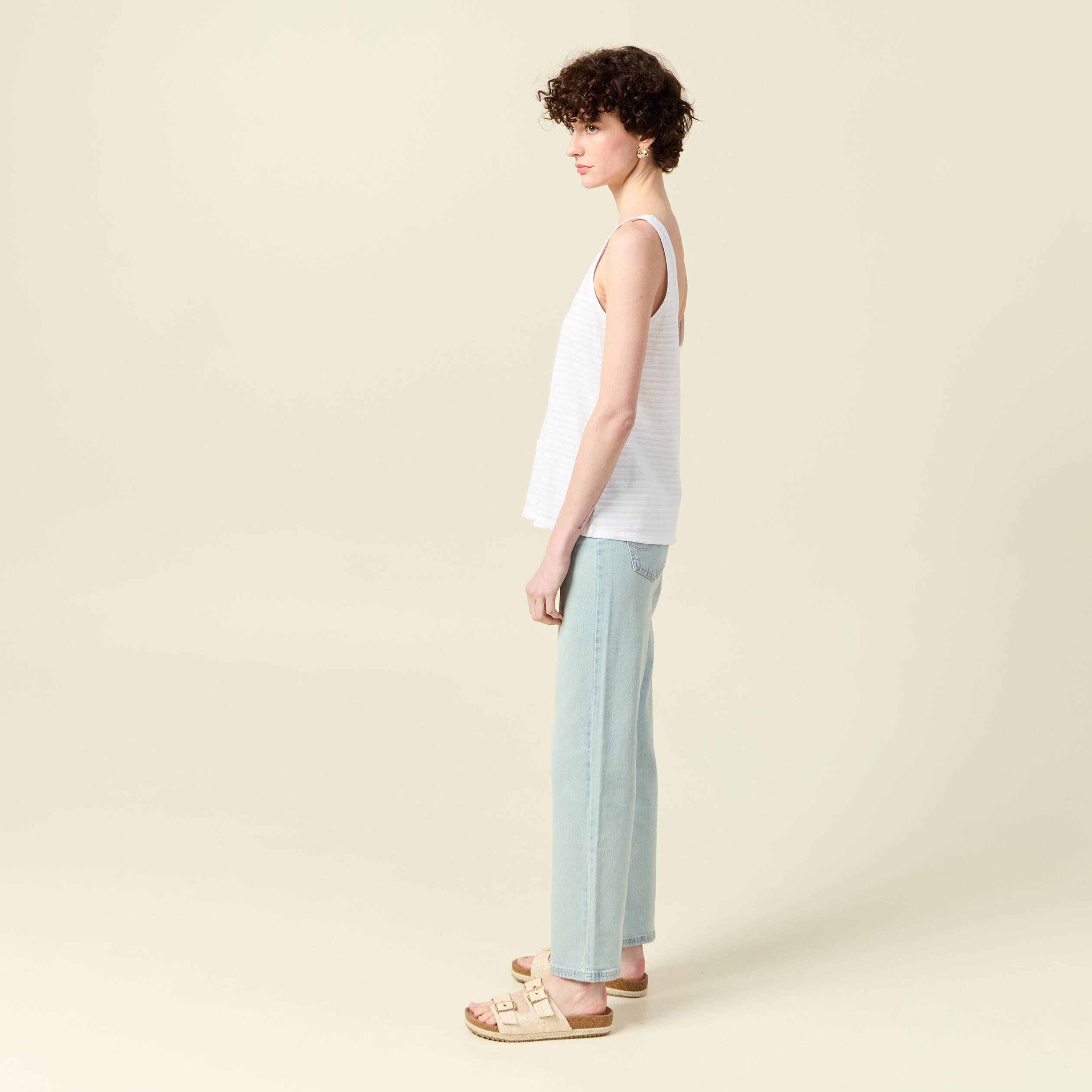 debardeur sans manches blanc femme Débardeur sans manches blanc femme