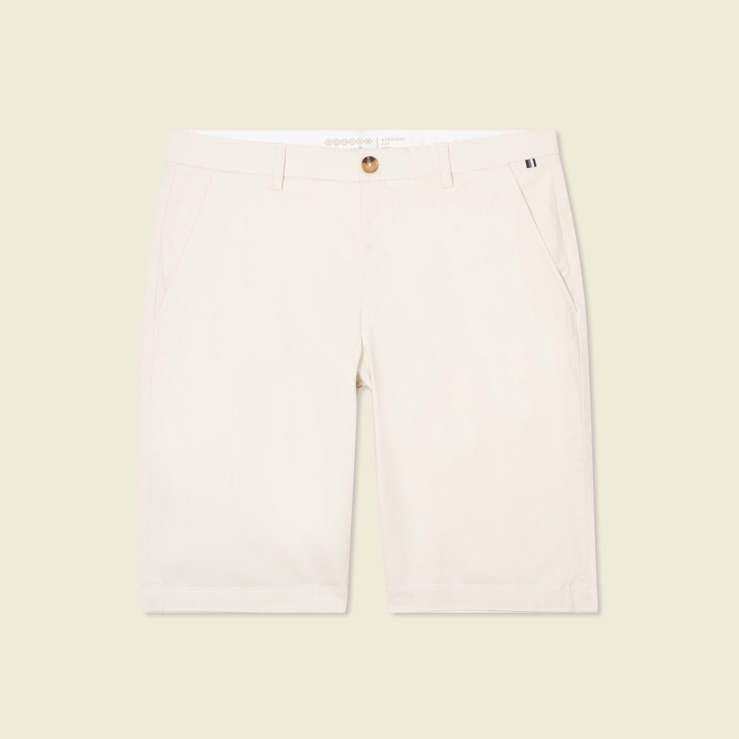bermuda droit eco responsable ecru homme Bermuda droit éco-responsable ecru homme