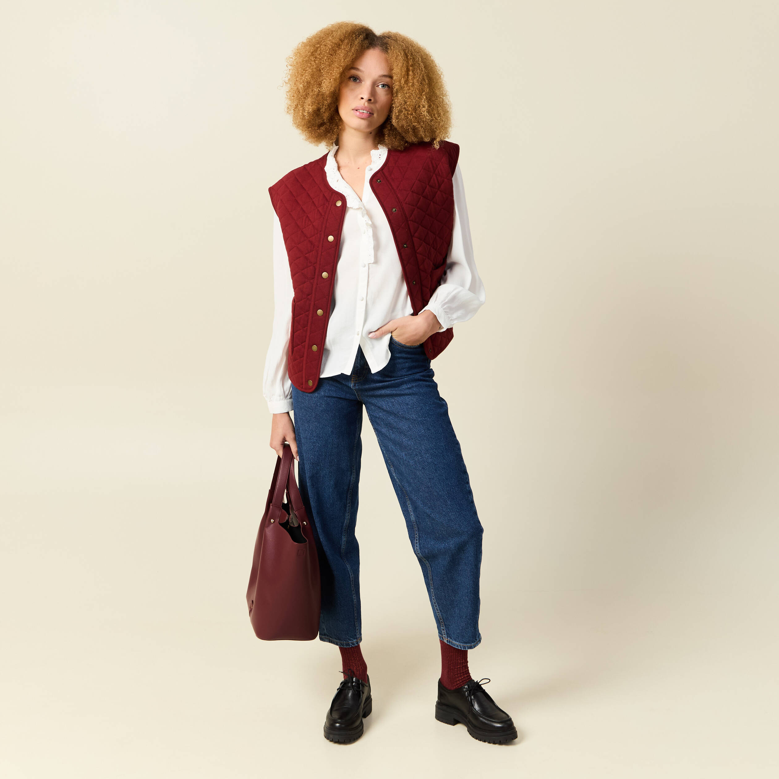 gilet sans manches rouge fonce femme Gilet sans manches rouge foncé femme