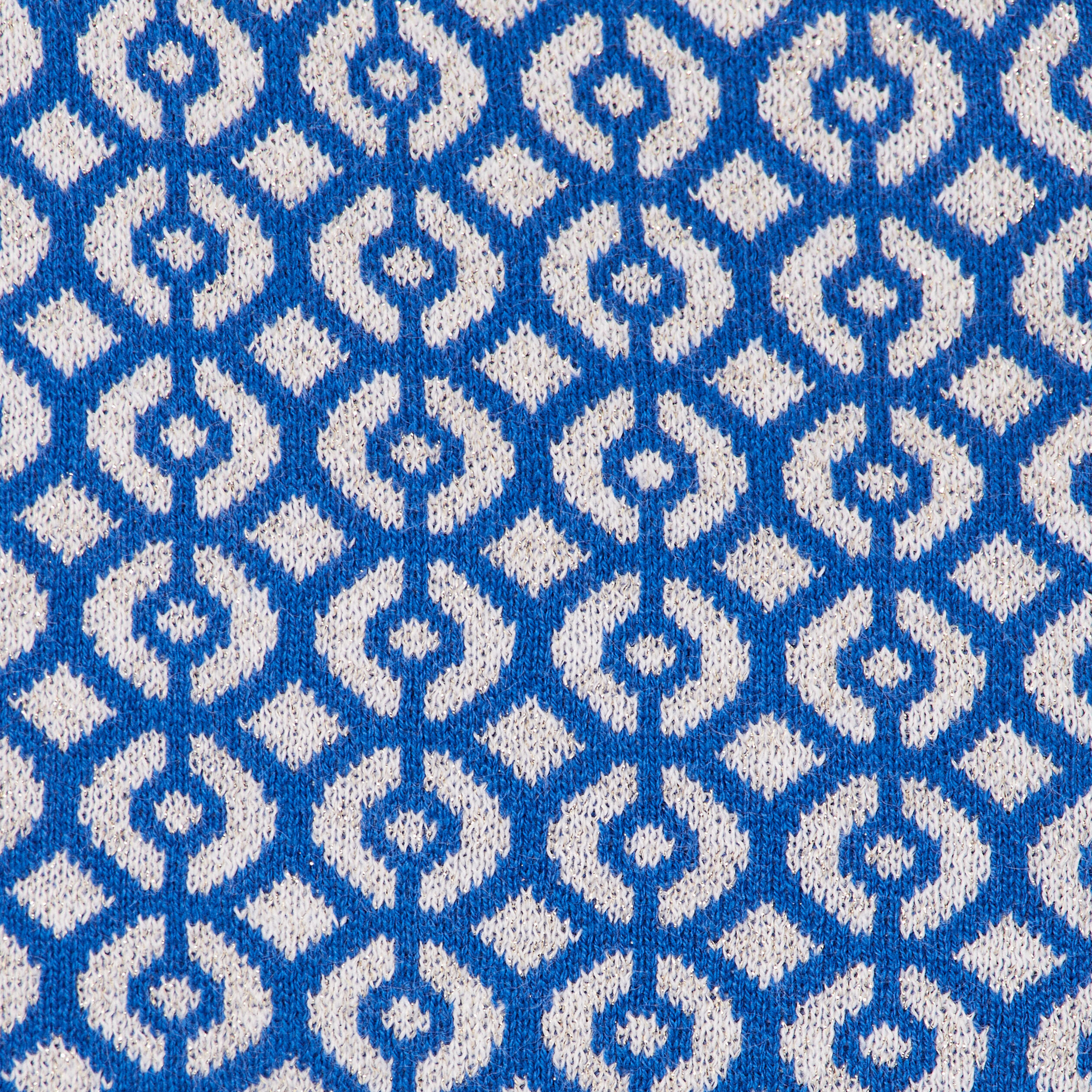 Jupe droite tricot&eacute;e bleu femme