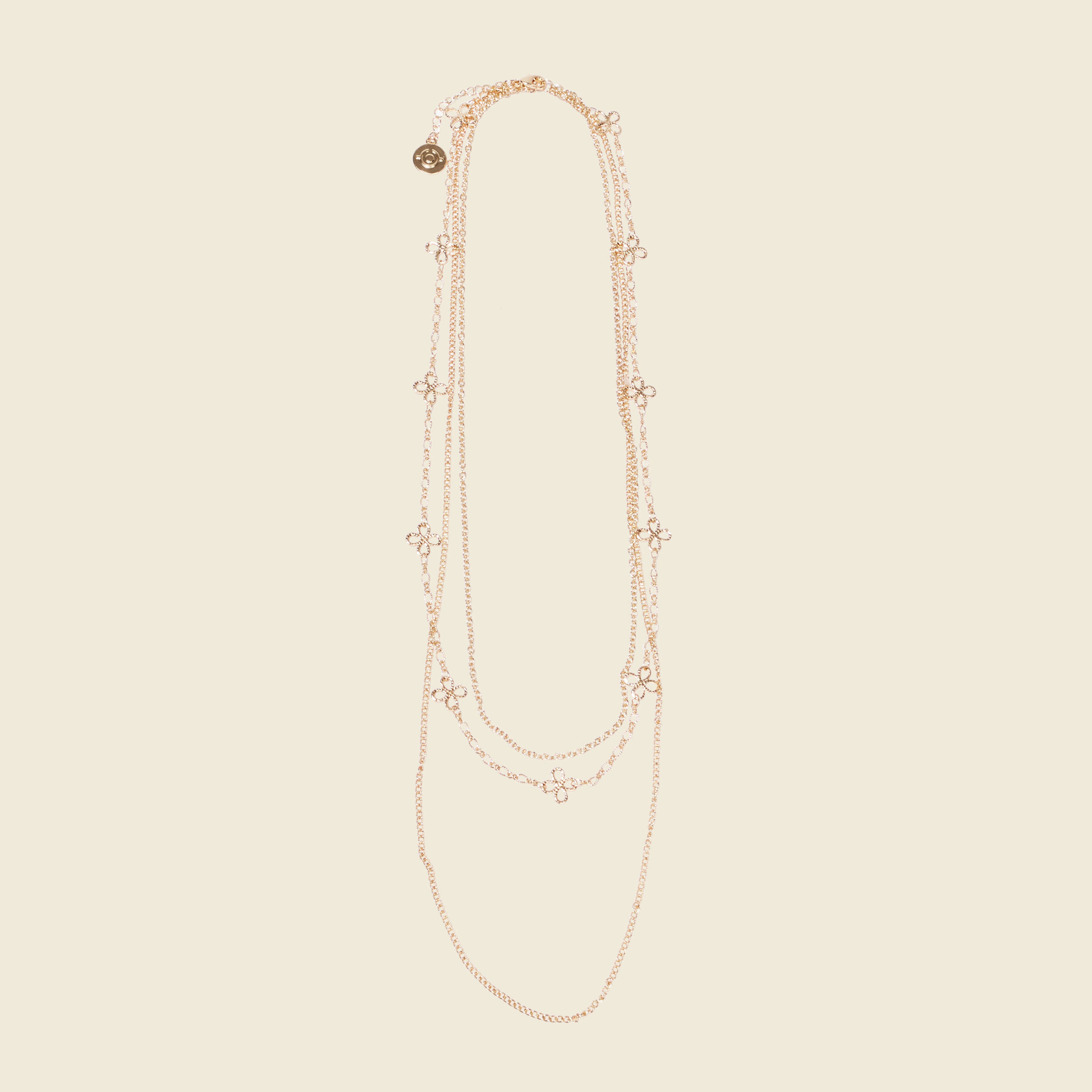 collier multirangs couleur or femme Collier multirangs couleur or femme