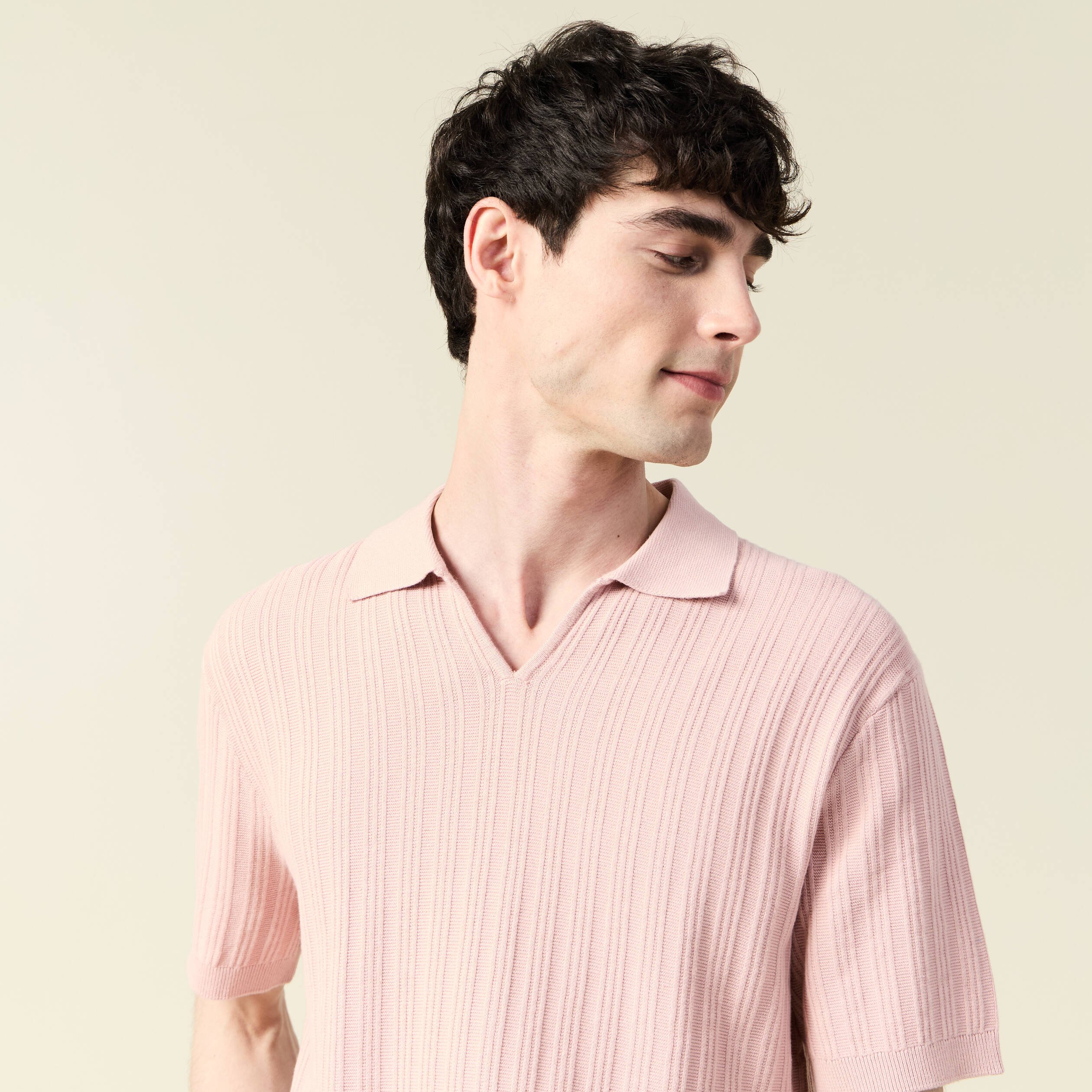 polo manches courtes rose pastel homme Polo manches courtes rose pastel homme