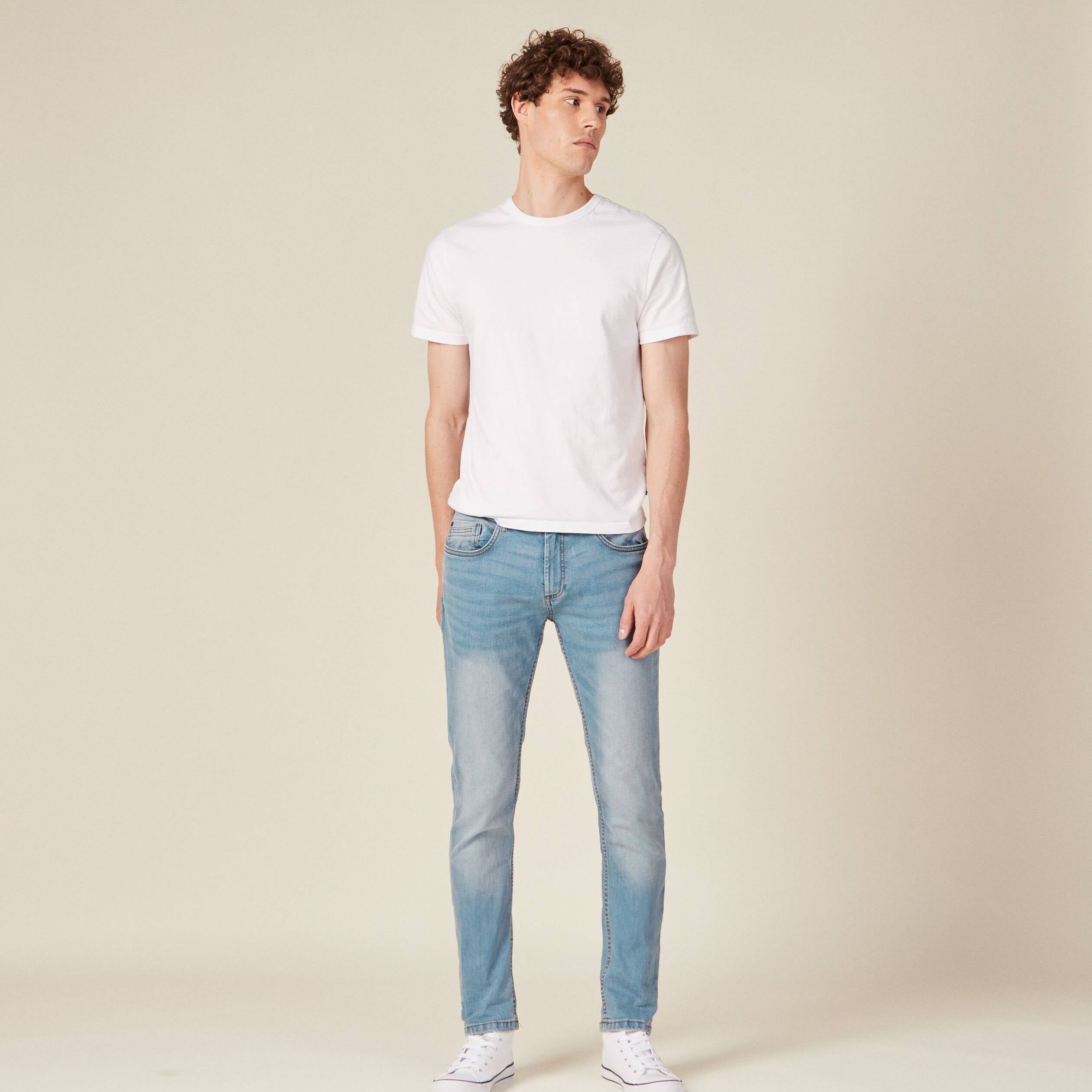 Jeans slim stretch longueur 34 denim used homme