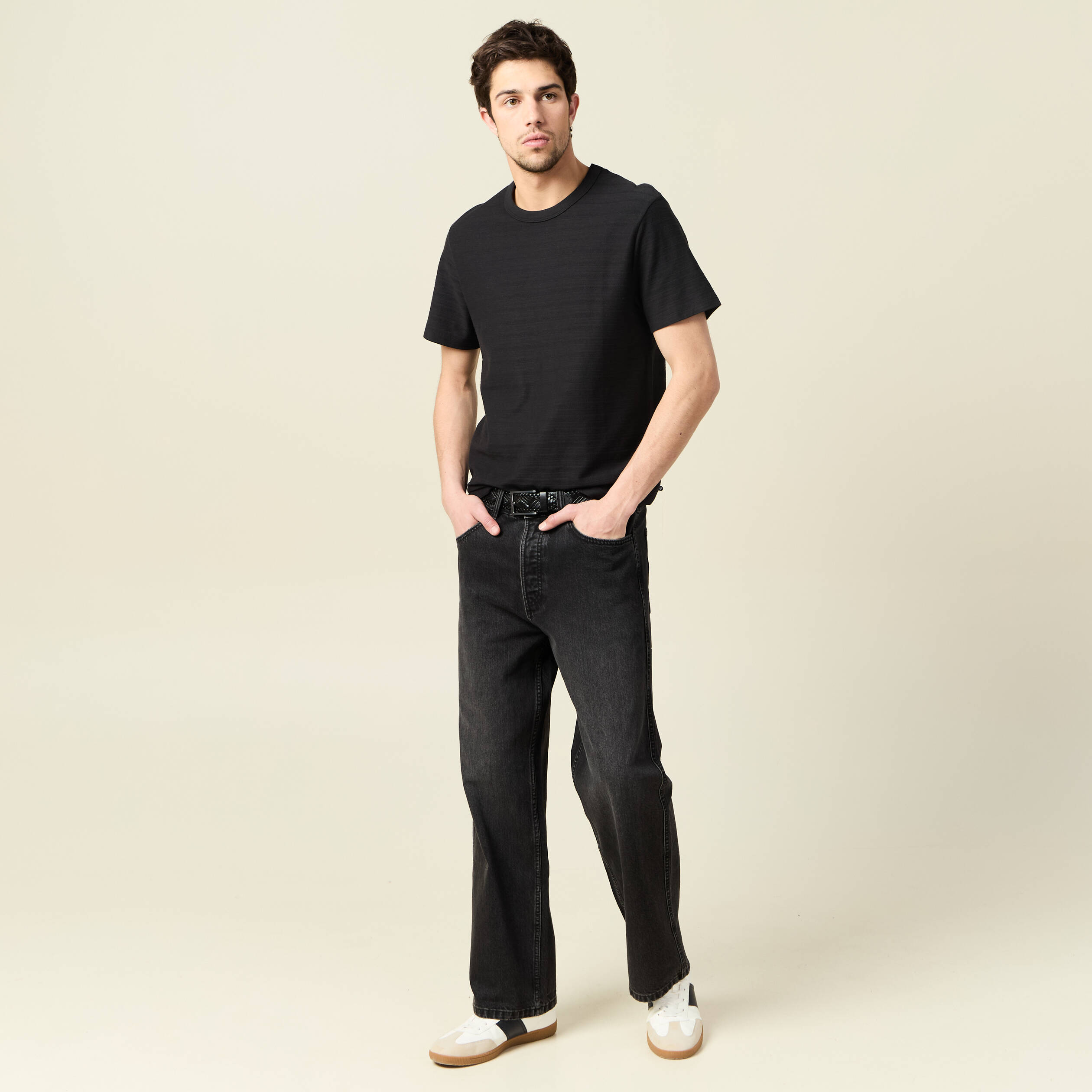t shirt manches courtes noir homme T-shirt manches courtes noir homme