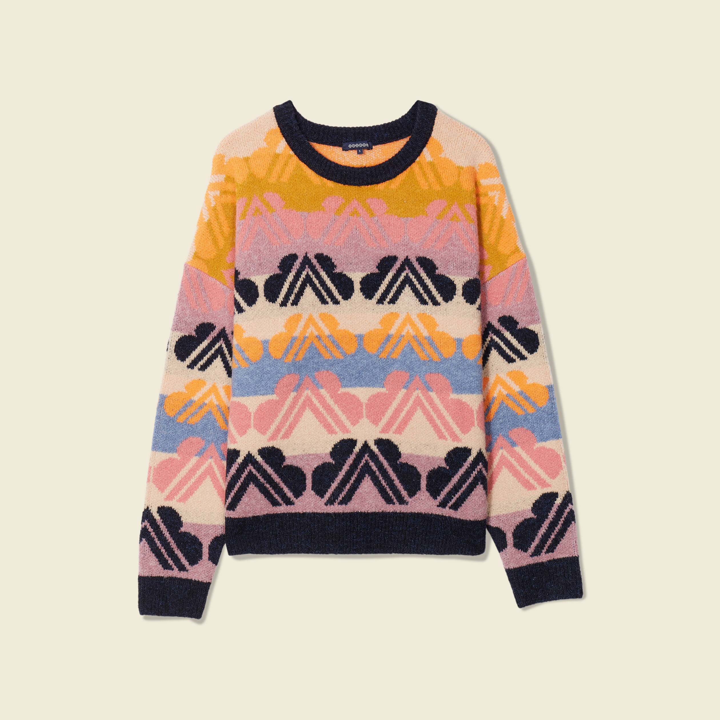 Pull manches longues mauve femme