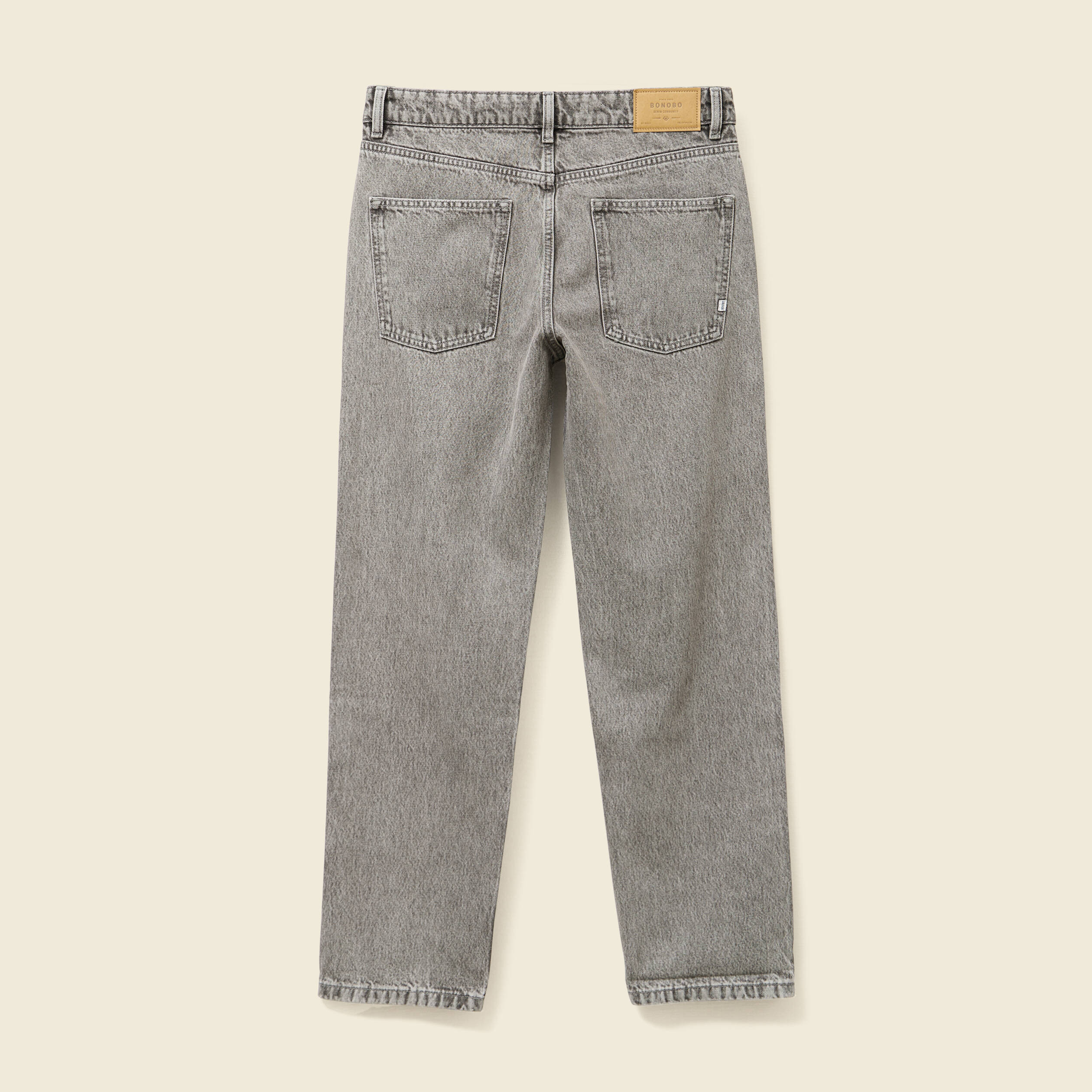 Jeans large relaxed denim gris homme