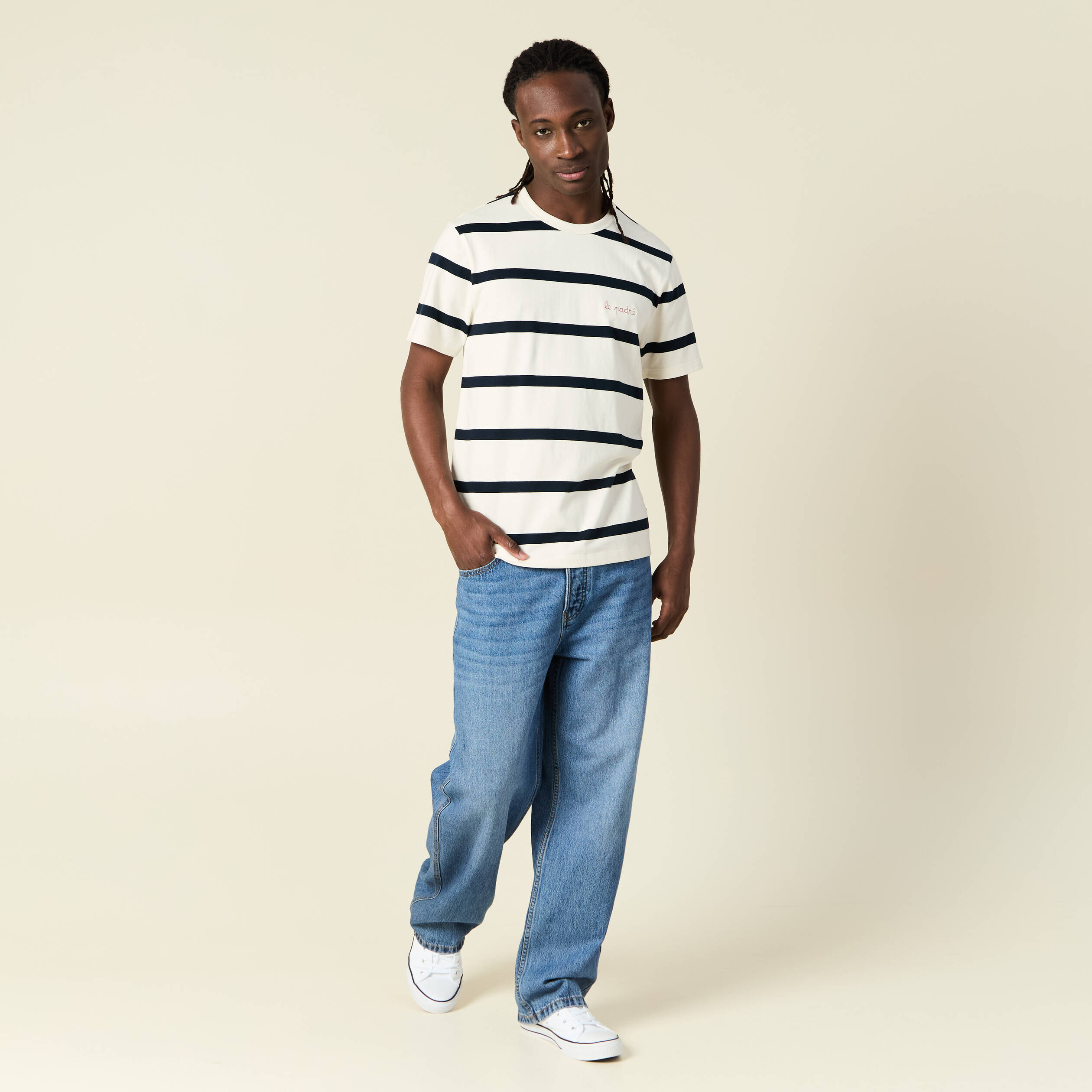 t shirt manches courtes ecru homme T-shirt manches courtes ecru homme