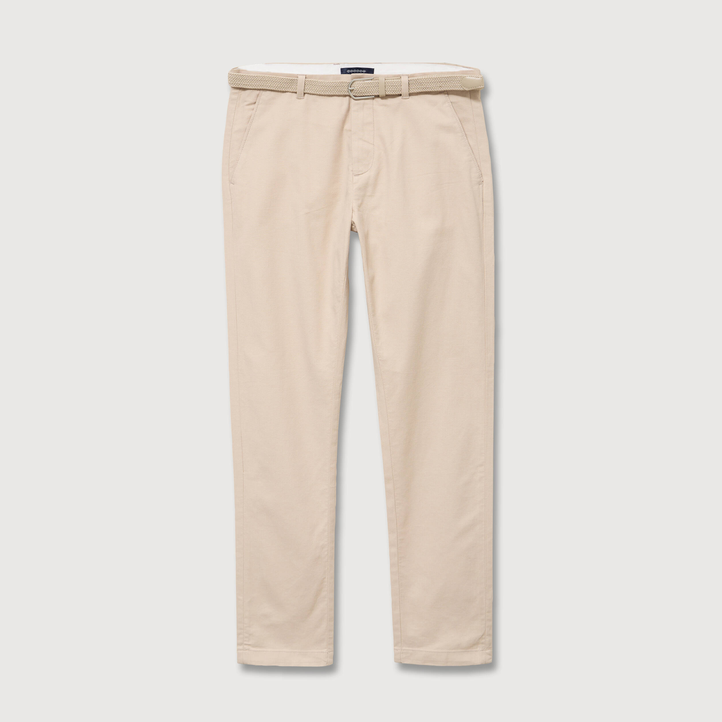 Pantalon chino avec ceinture sable homme