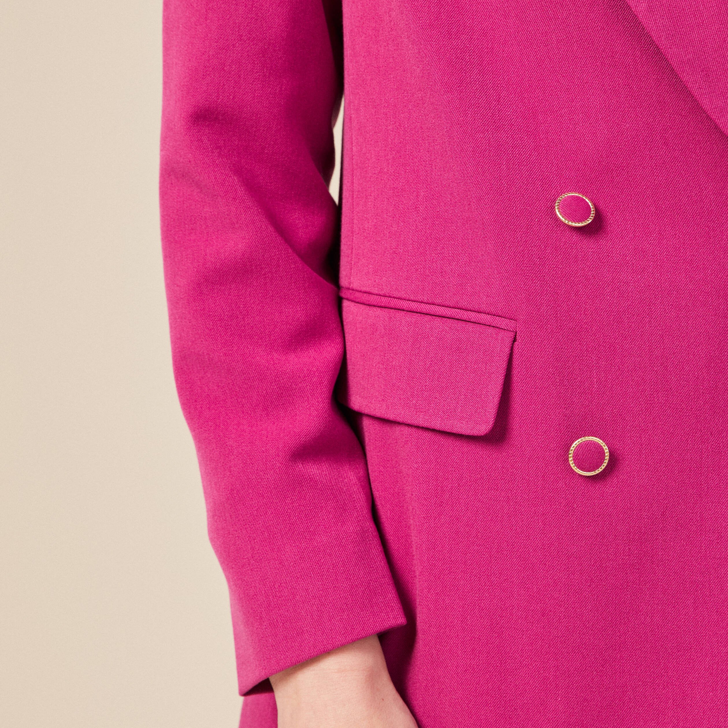 veste blazer double boutonnage violet clair femme Veste blazer double boutonnage violet clair femme
