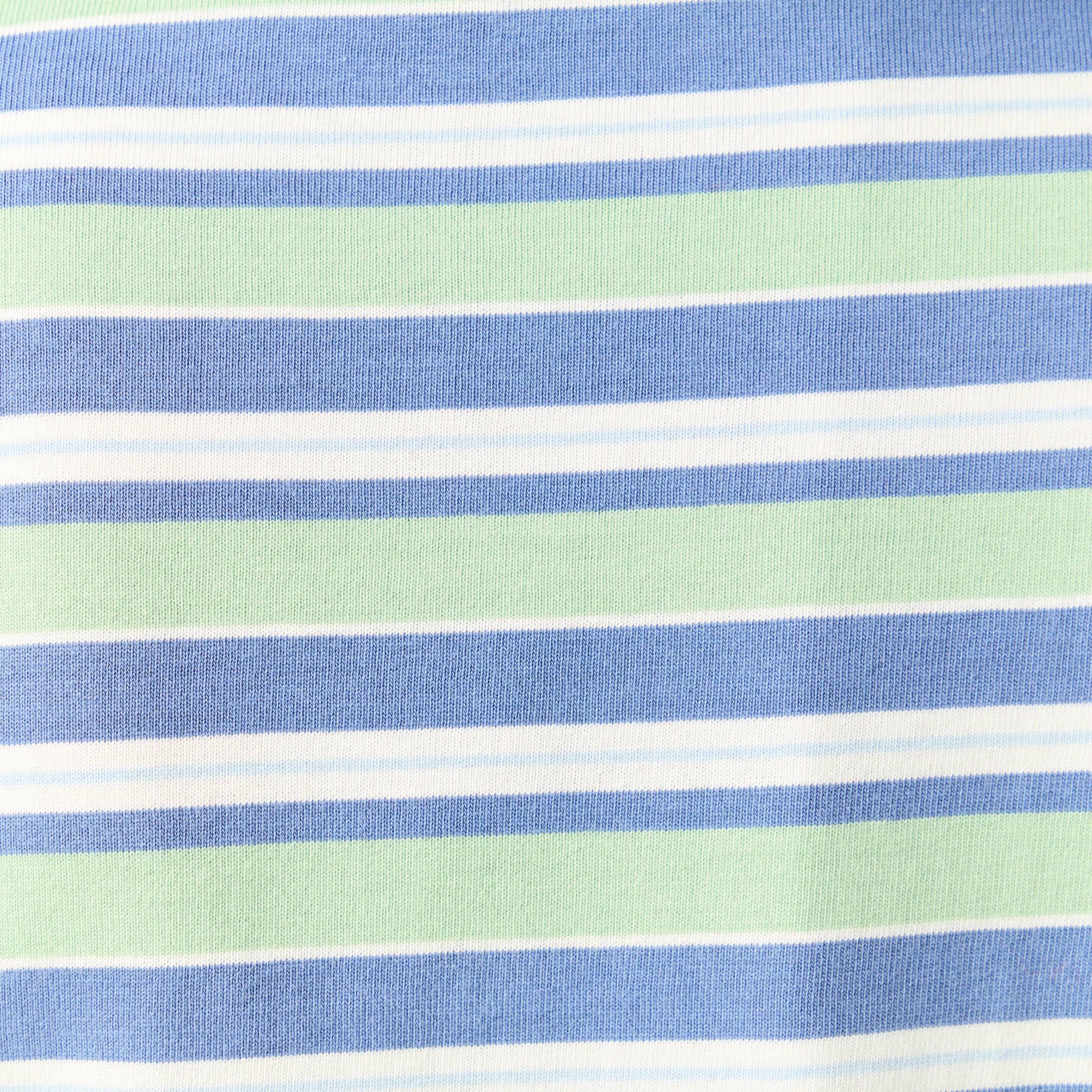 T-shirt ray&eacute; col rond manches longues vert menthe femme