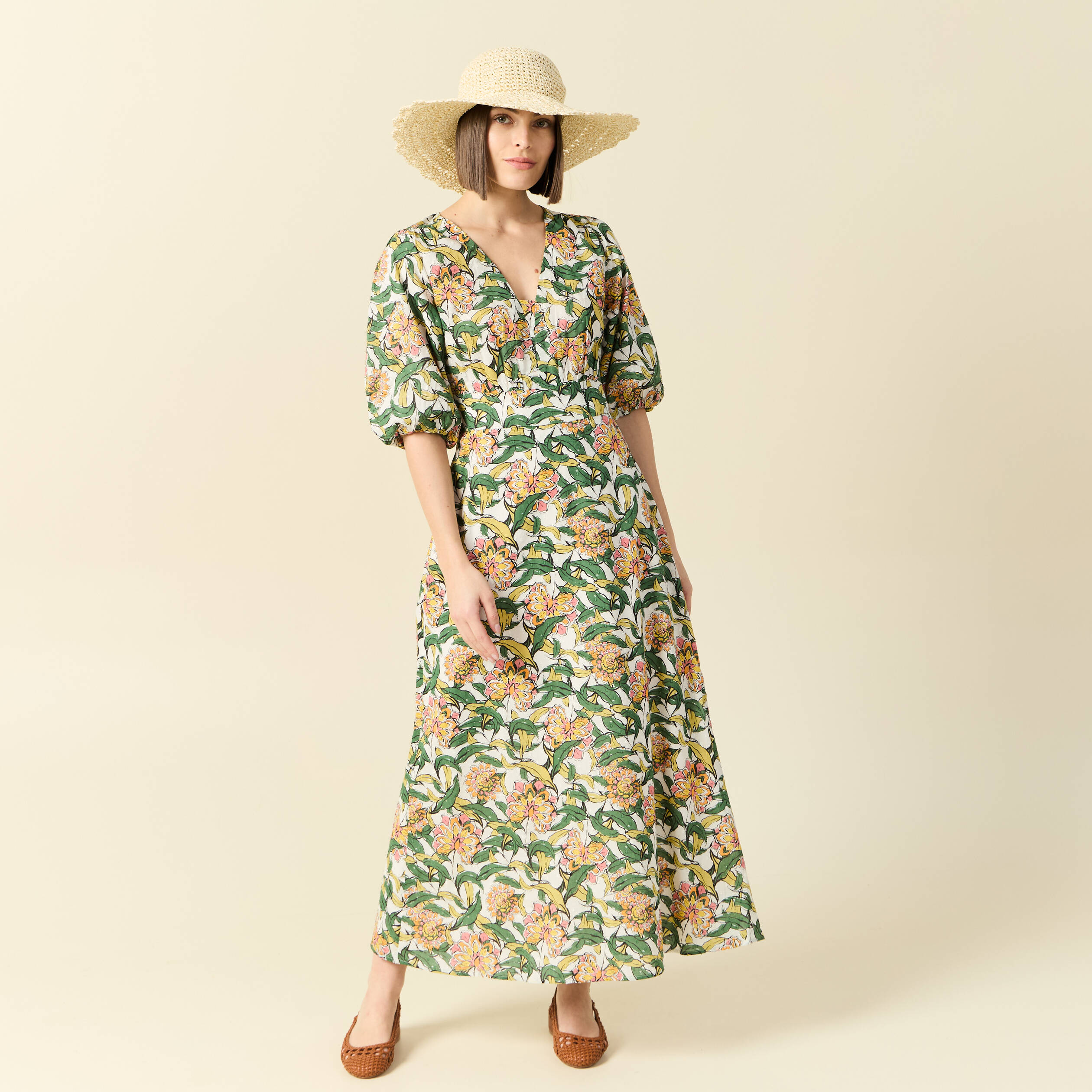 robe longue evasee blanc femme Robe longue évasée blanc femme