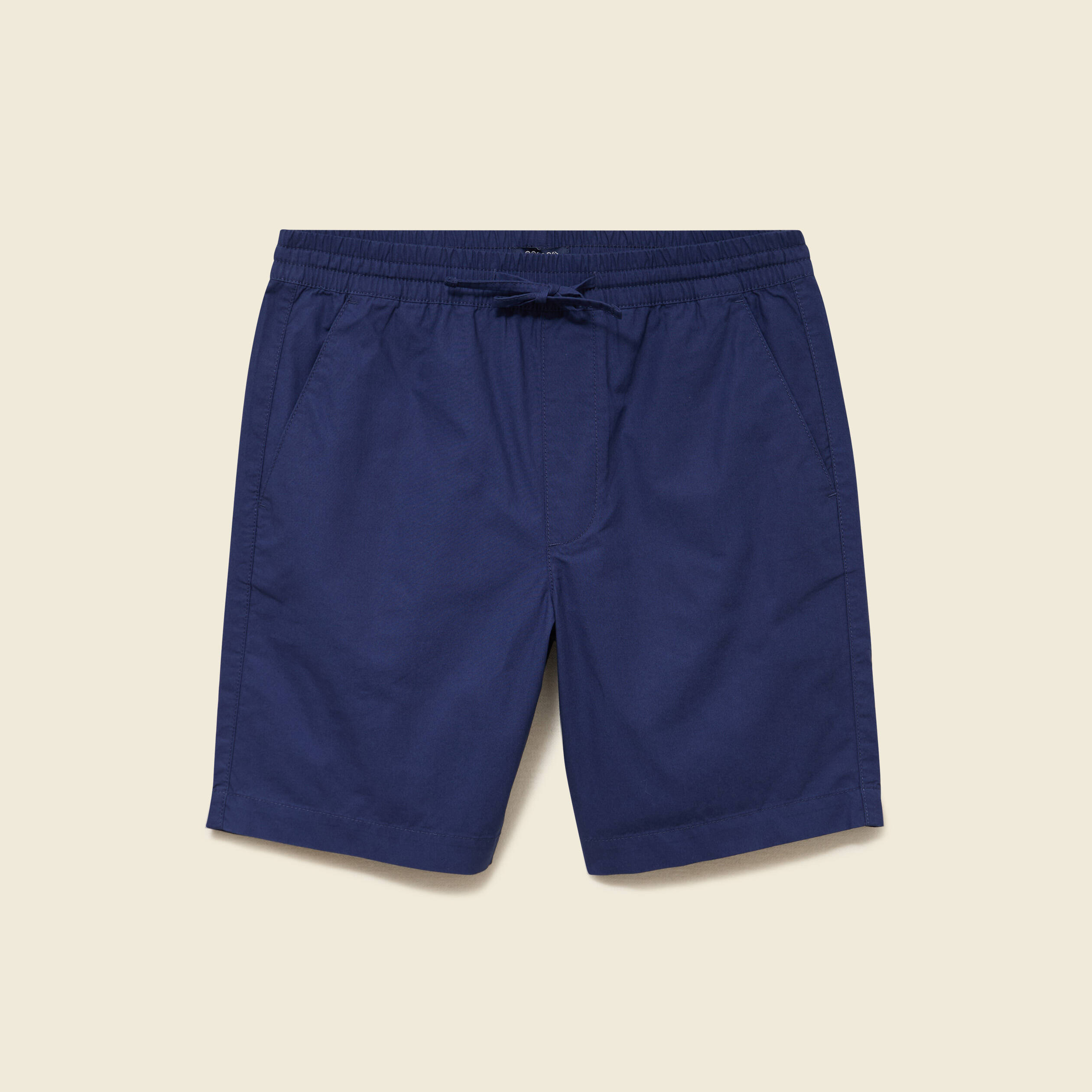 Bermuda en coton bleu fonc&eacute; homme