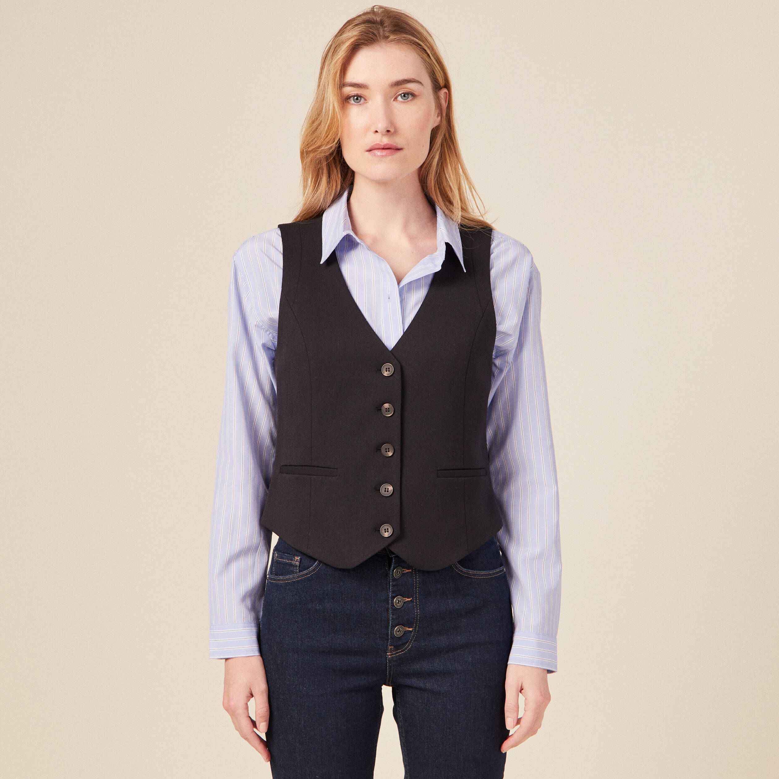 veston boutonne noir femme Veston boutonné noir femme