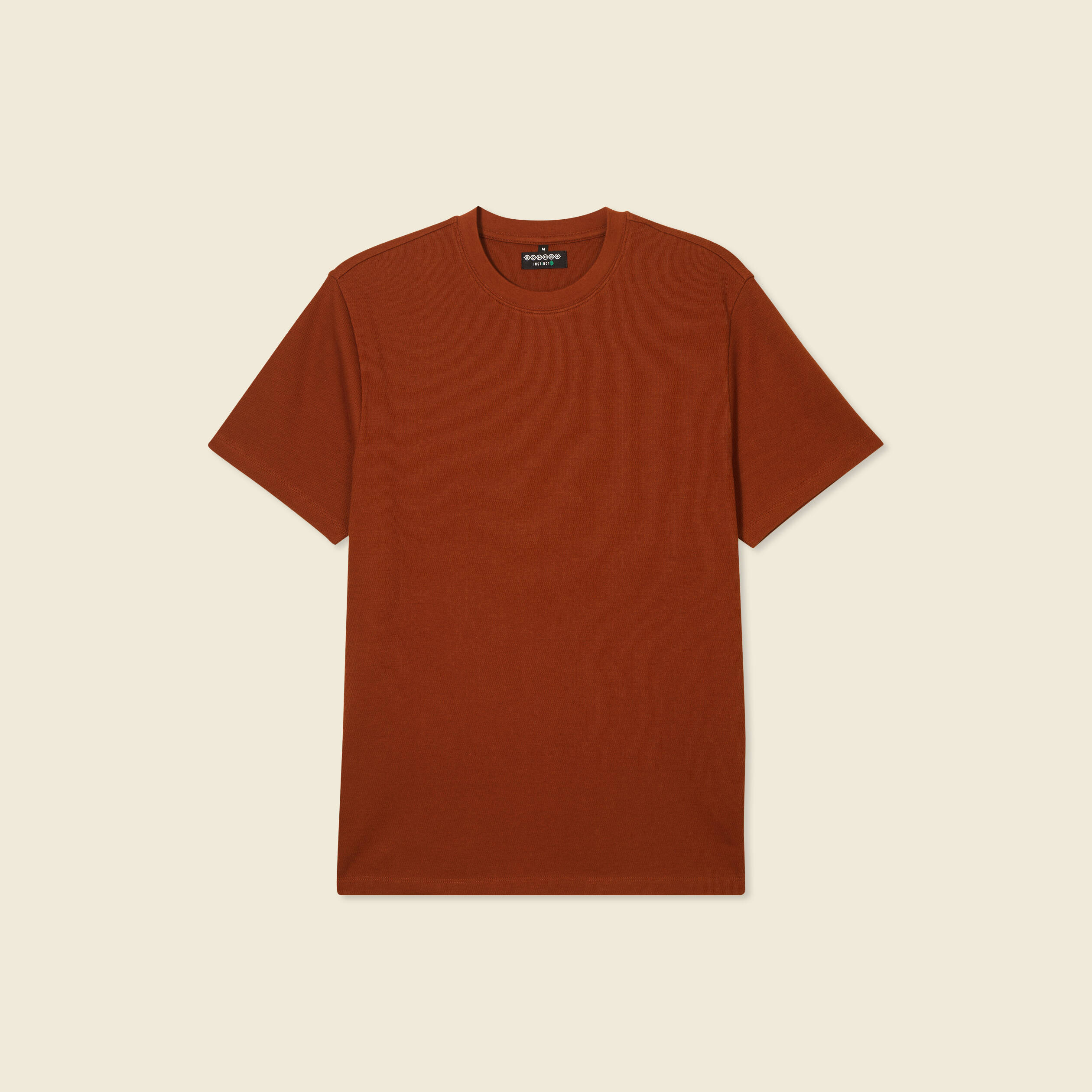 t shirt manches courtes marron cognac homme T-shirt manches courtes marron cognac homme