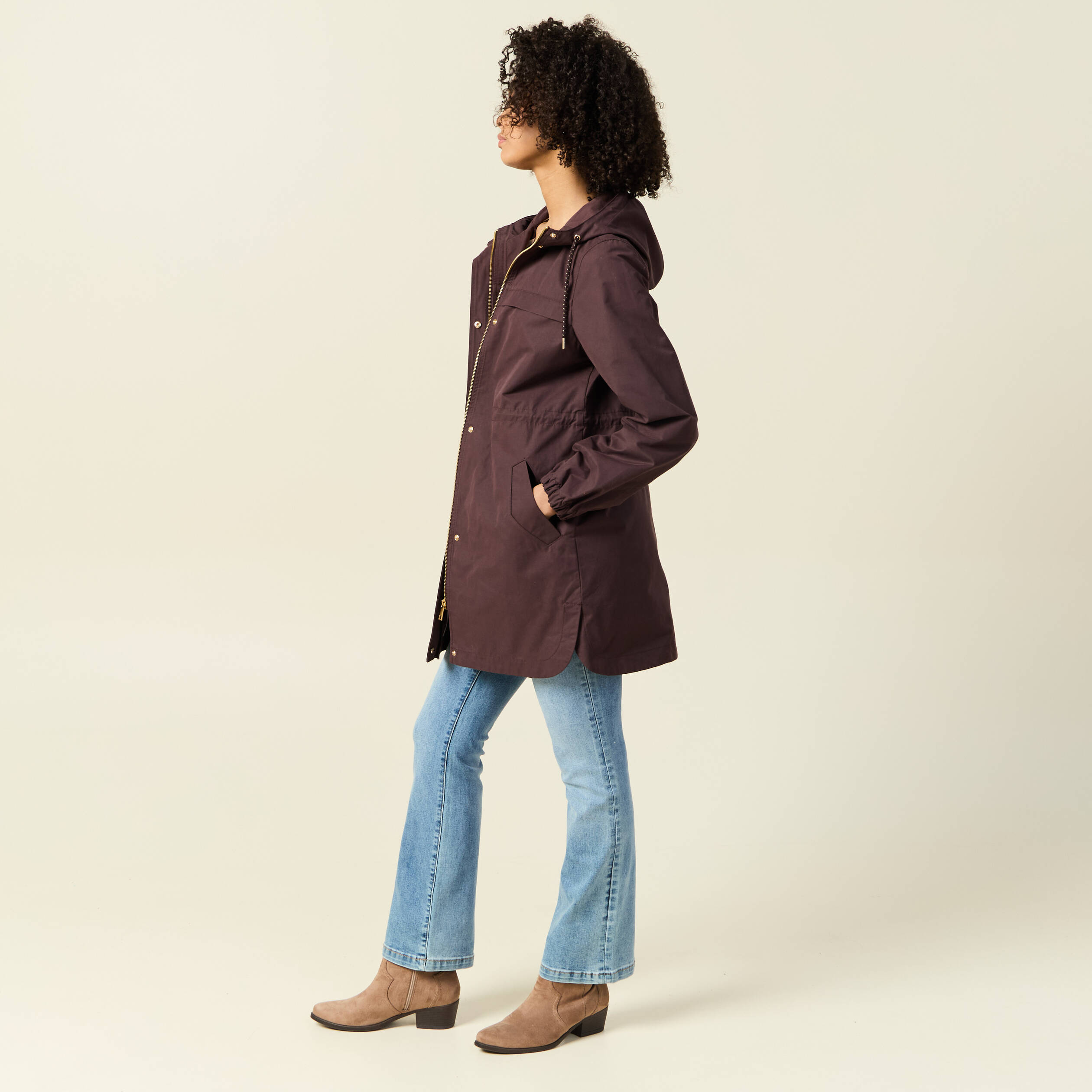 parka longue a capuche marron fonce femme Parka longue à capuche marron foncé femme