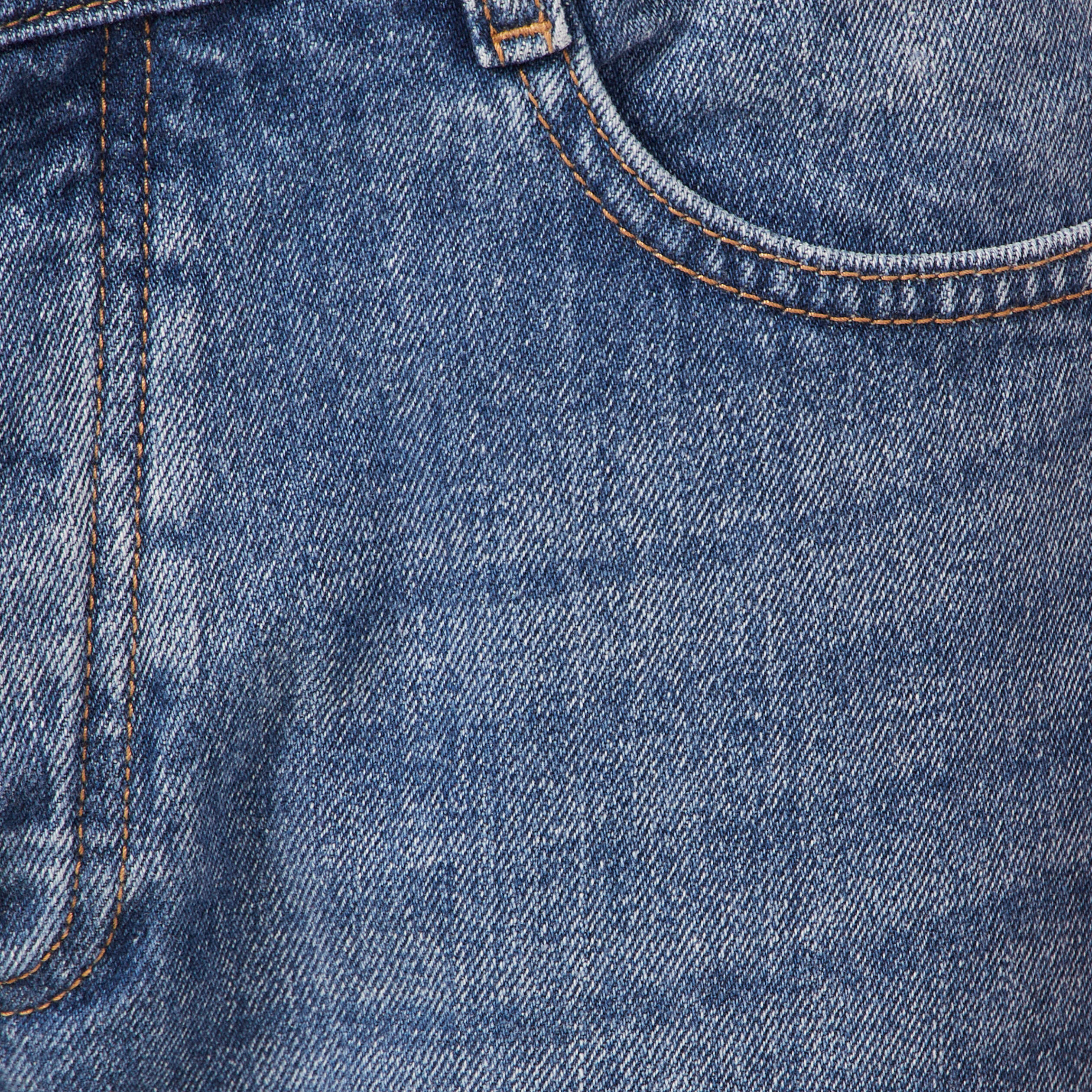 Jeans straight tapered denim used homme