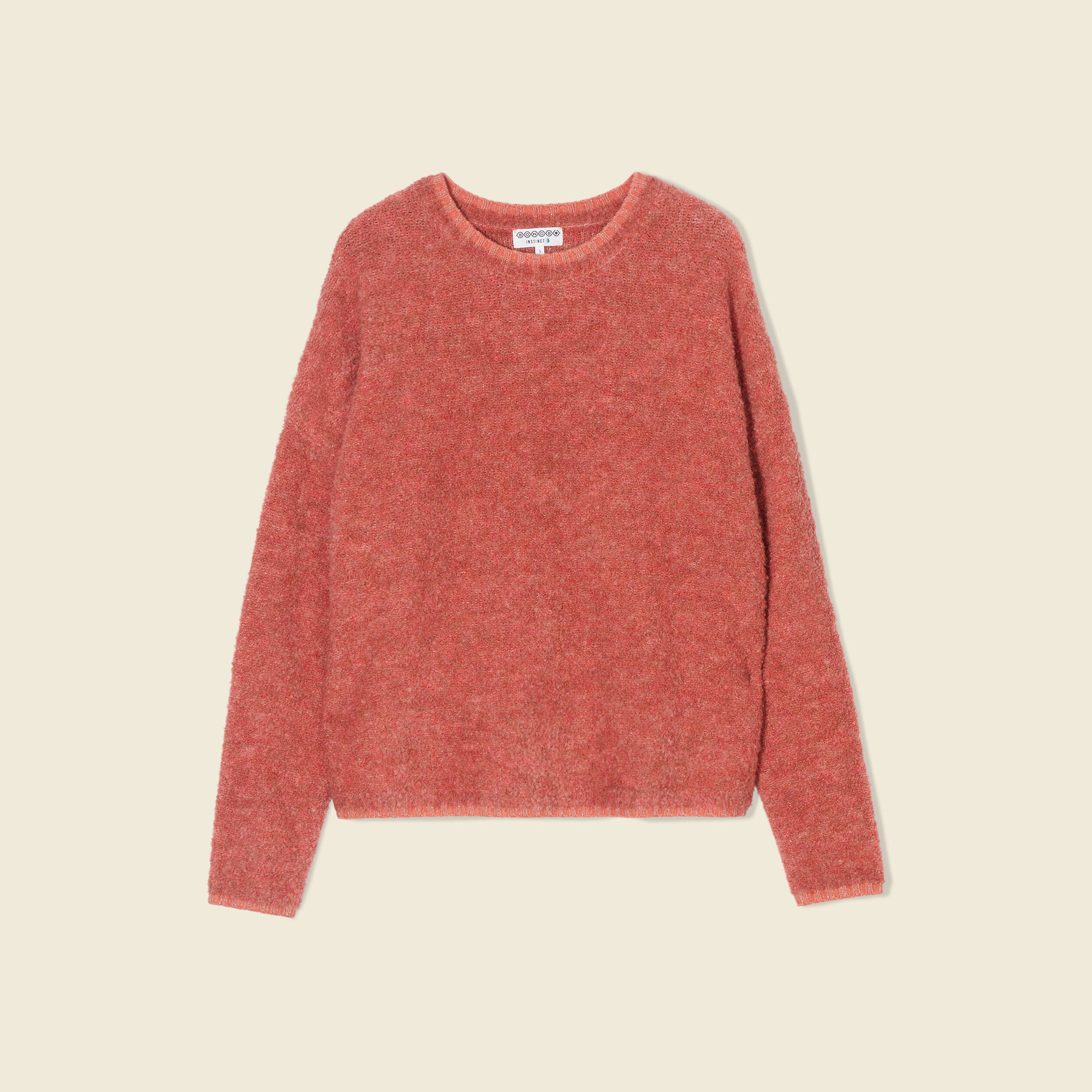 Pull éco-responsable orange foncé femme