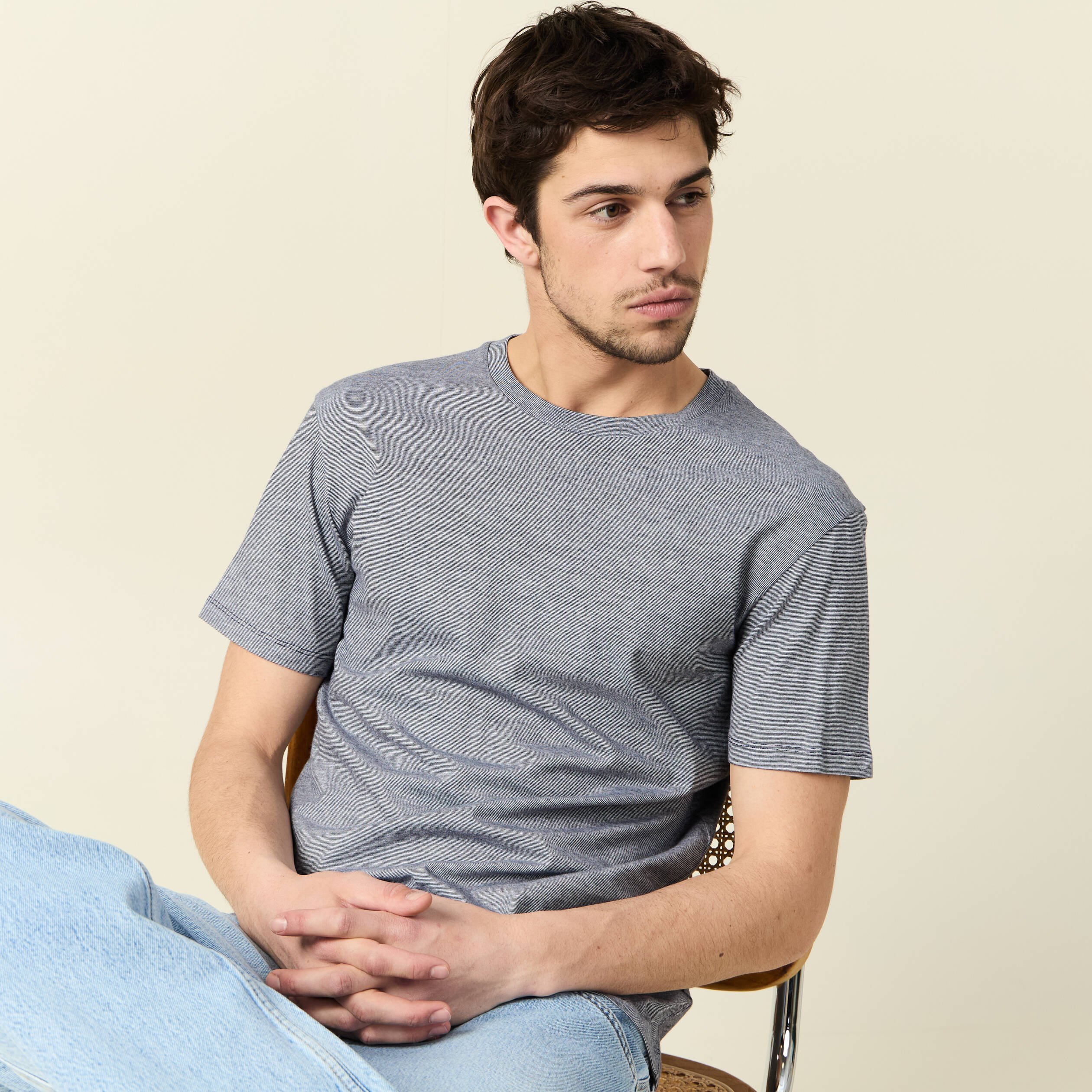 t shirt eco responsable bleu marine homme T-shirt éco-responsable bleu marine homme