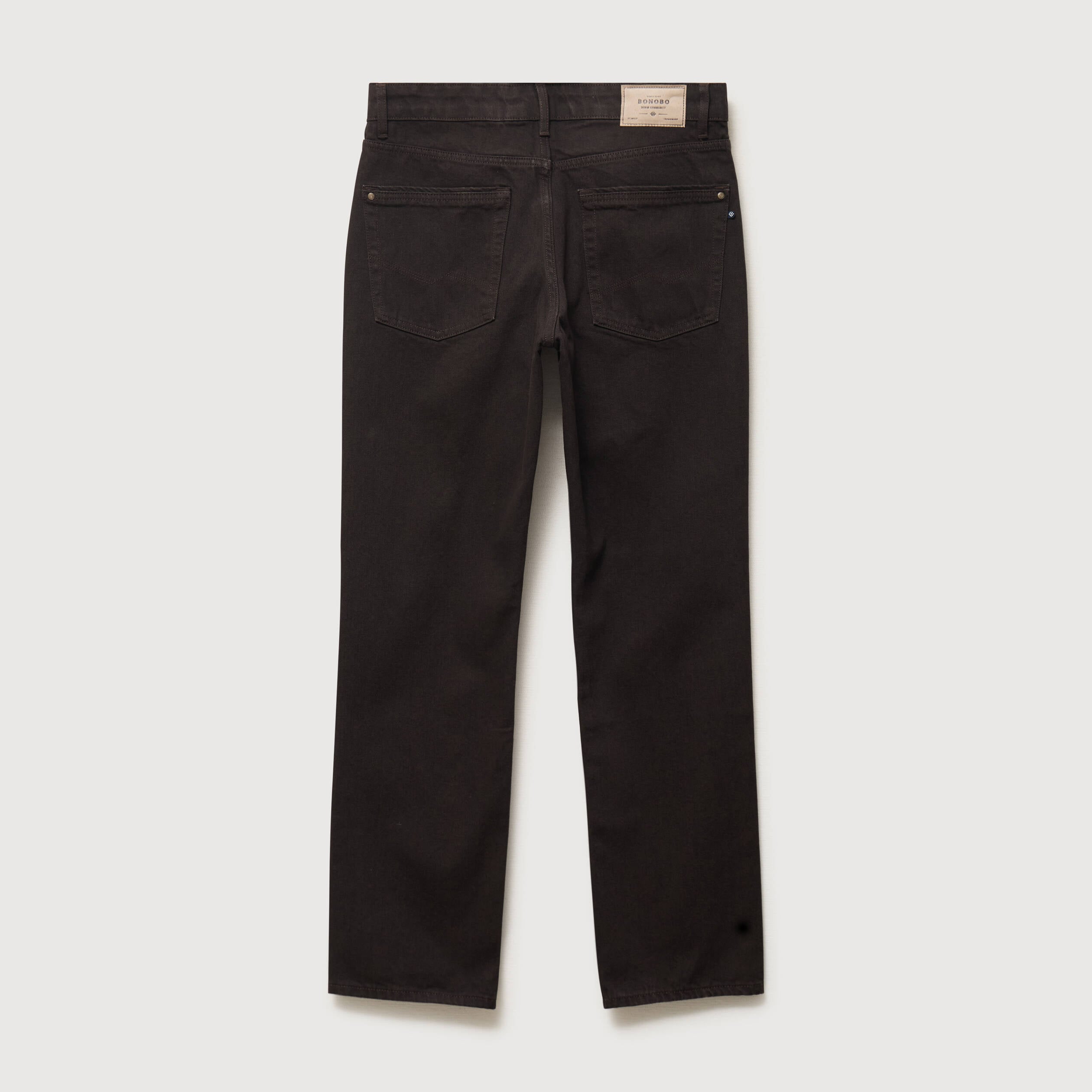 Jeans regular longueur 32 marron homme