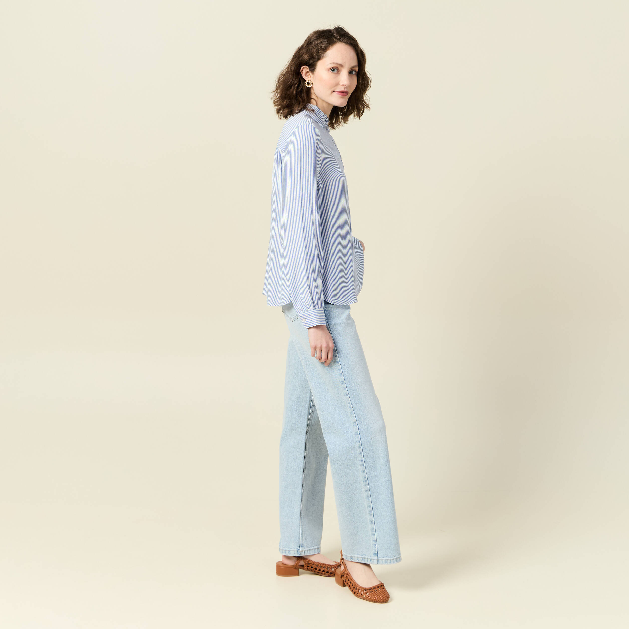 blouse manches longues ecru femme Blouse manches longues ecru femme