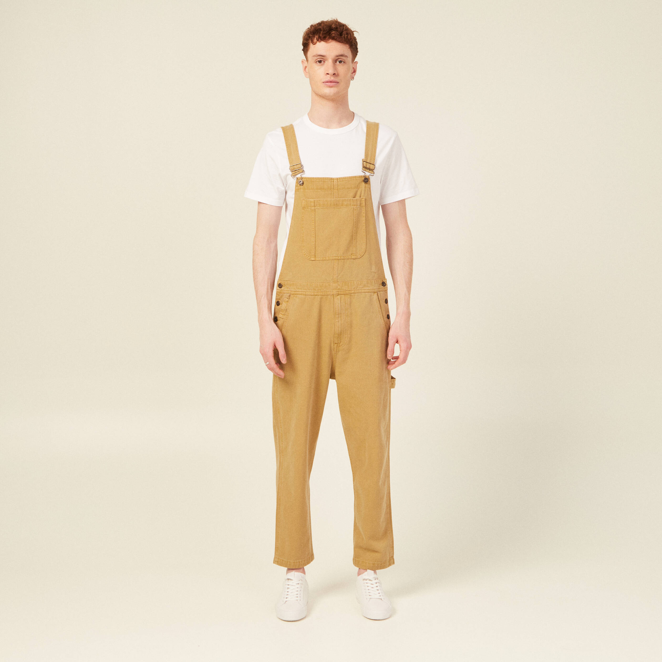 Salopette large beige homme Bonobo