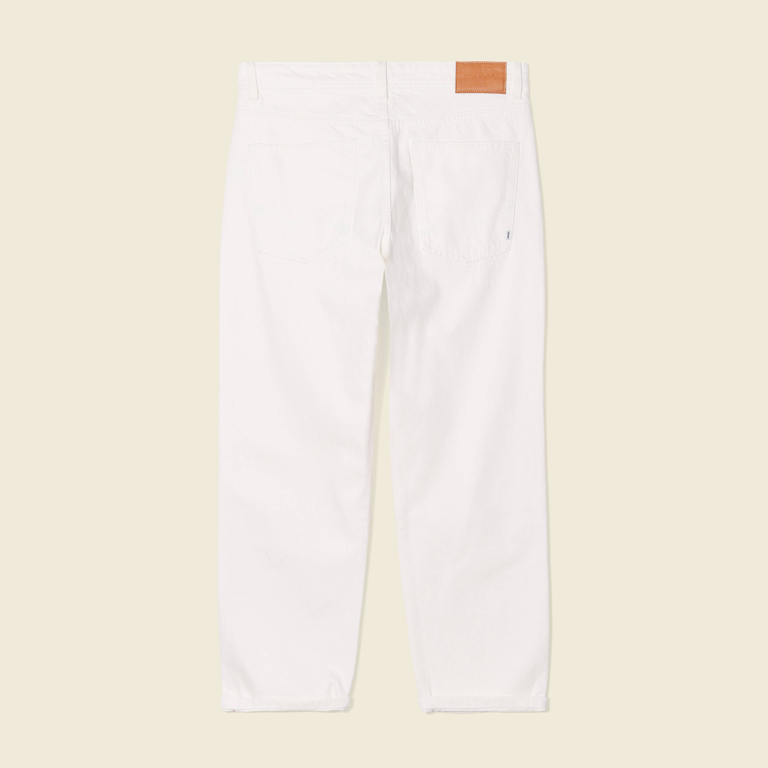 Jeans relaxed 5 poches denim blanc homme