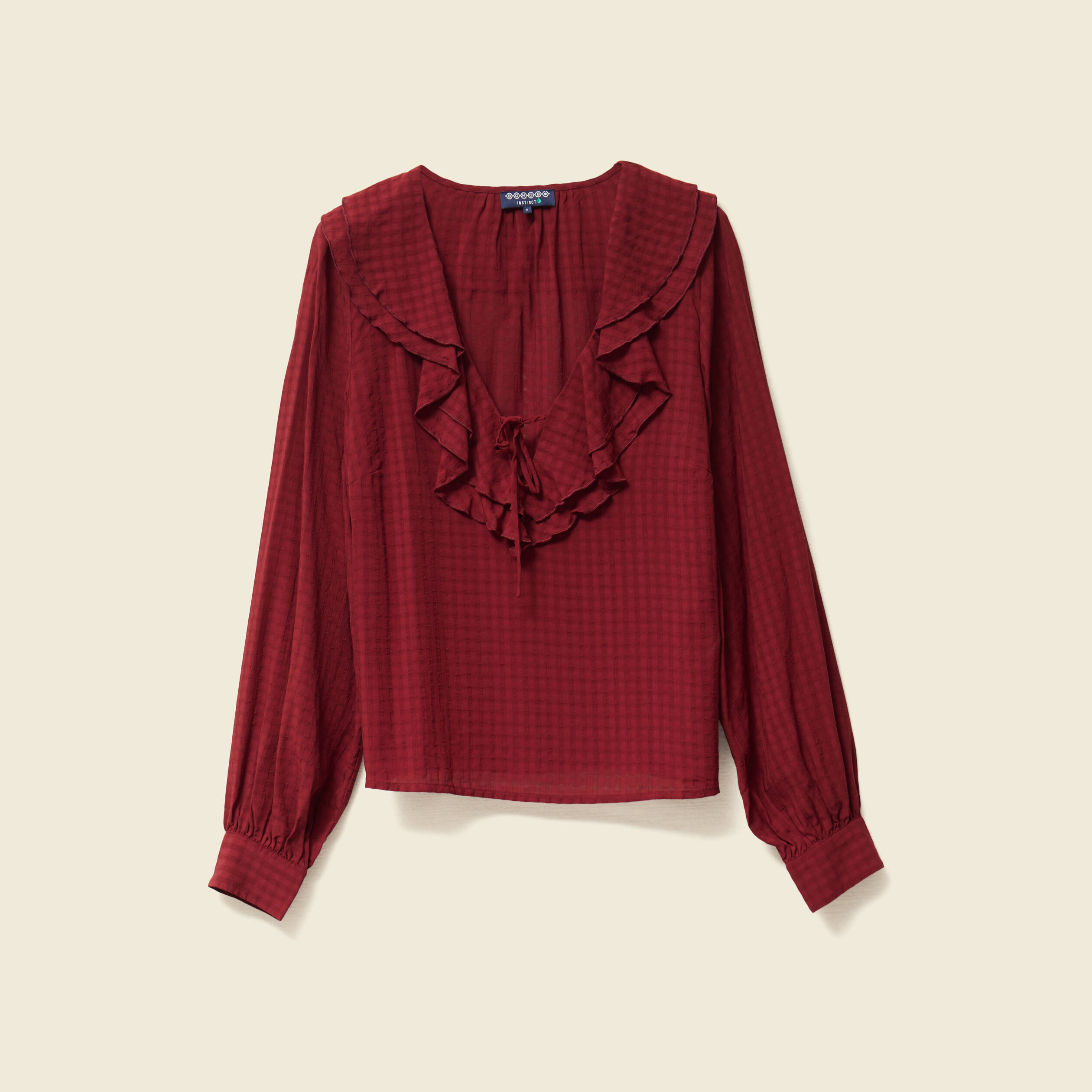 blouse manches longues rouge fonce femme Blouse manches longues rouge foncé femme