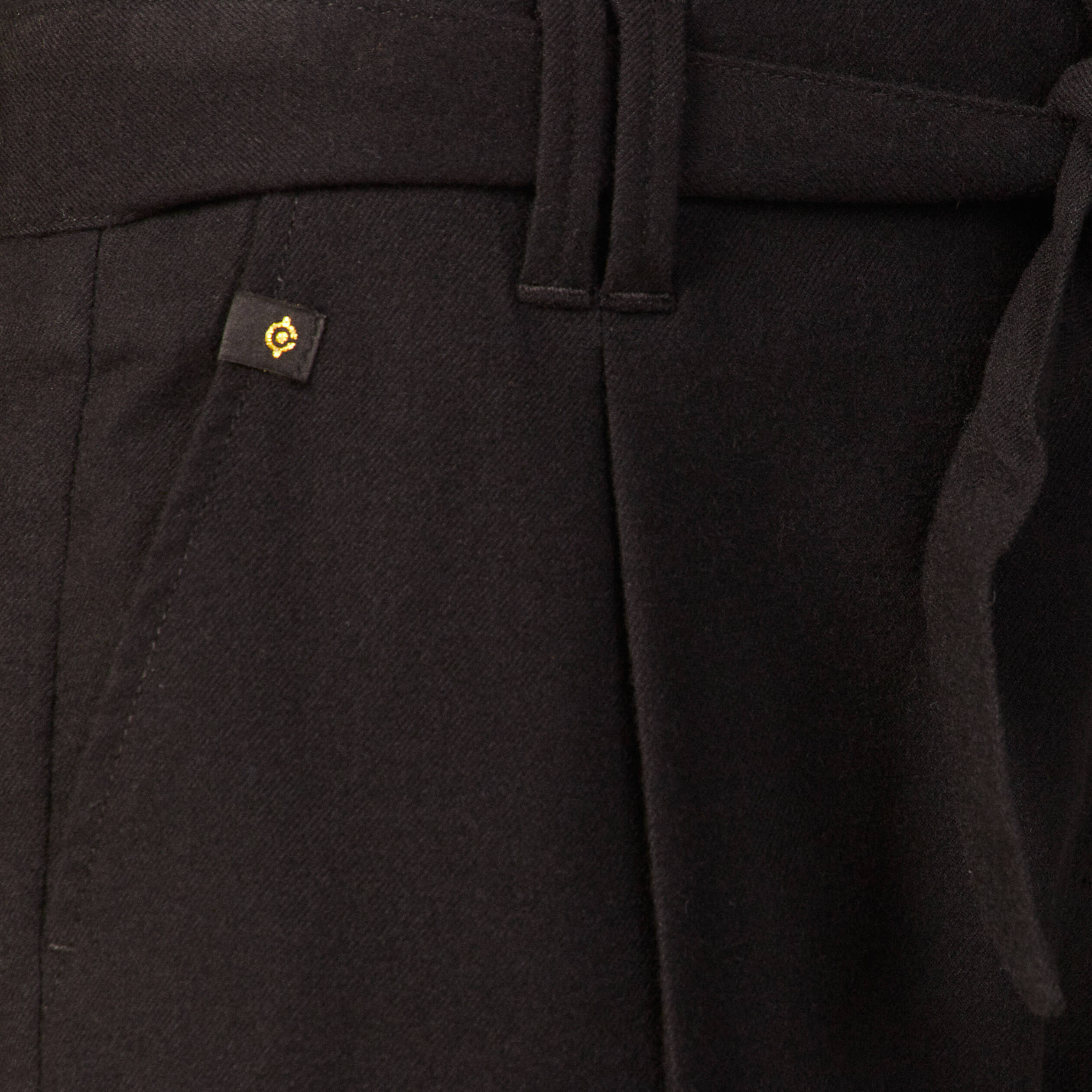 pantalon paperbag noir femme Pantalon paperbag noir femme