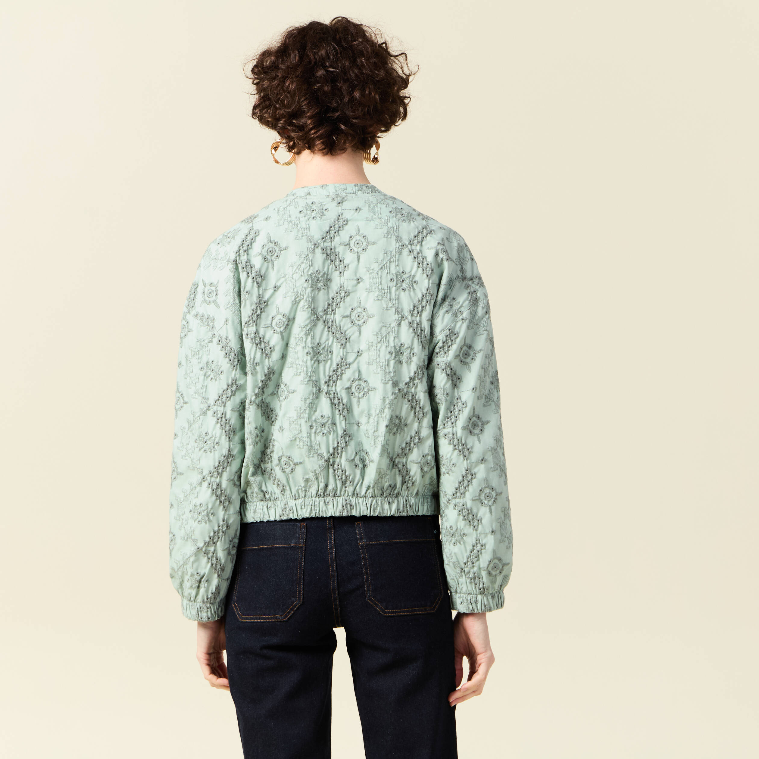 veste broderie anglaise vert clair femme Veste broderie anglaise vert clair femme