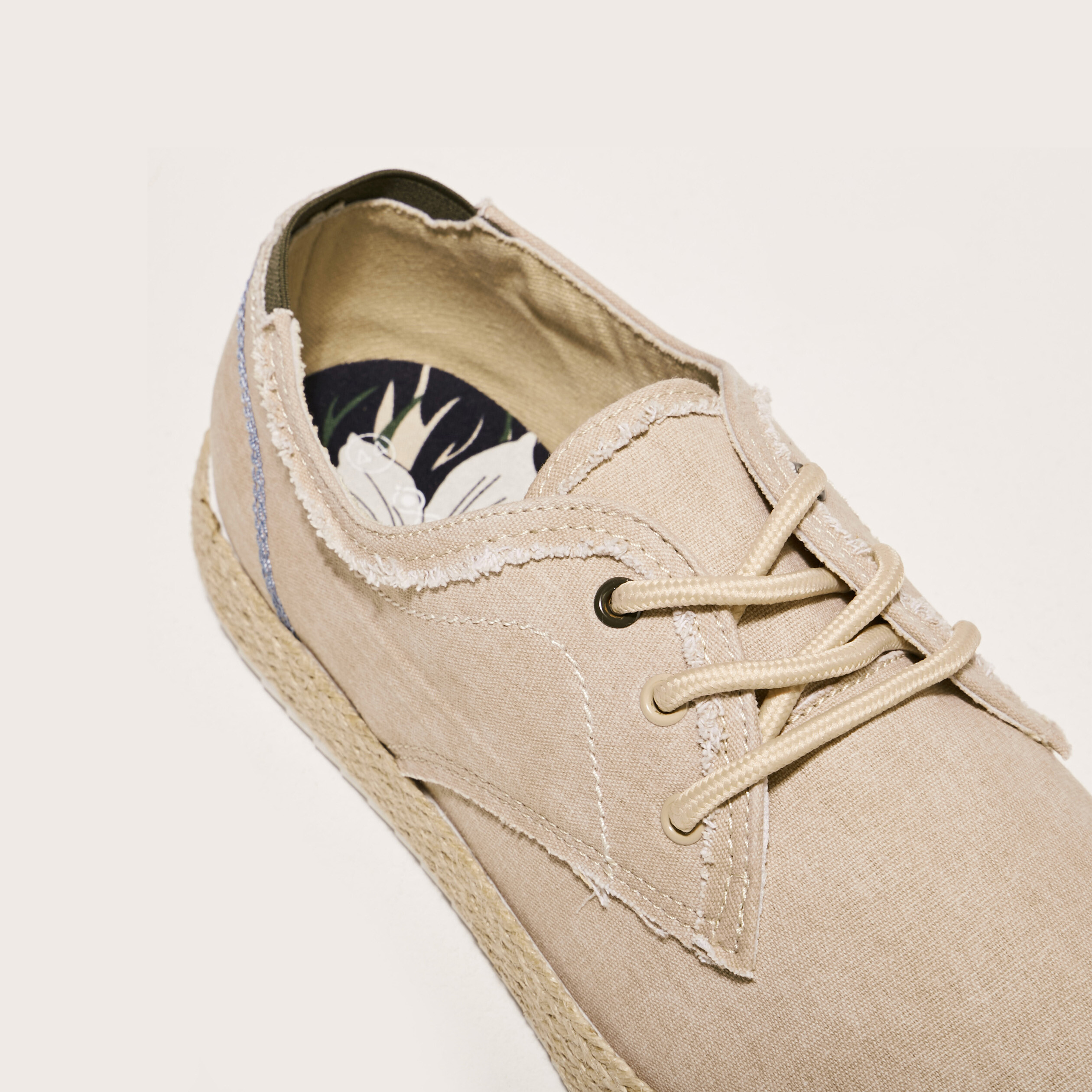 Espadrilles plates sable homme