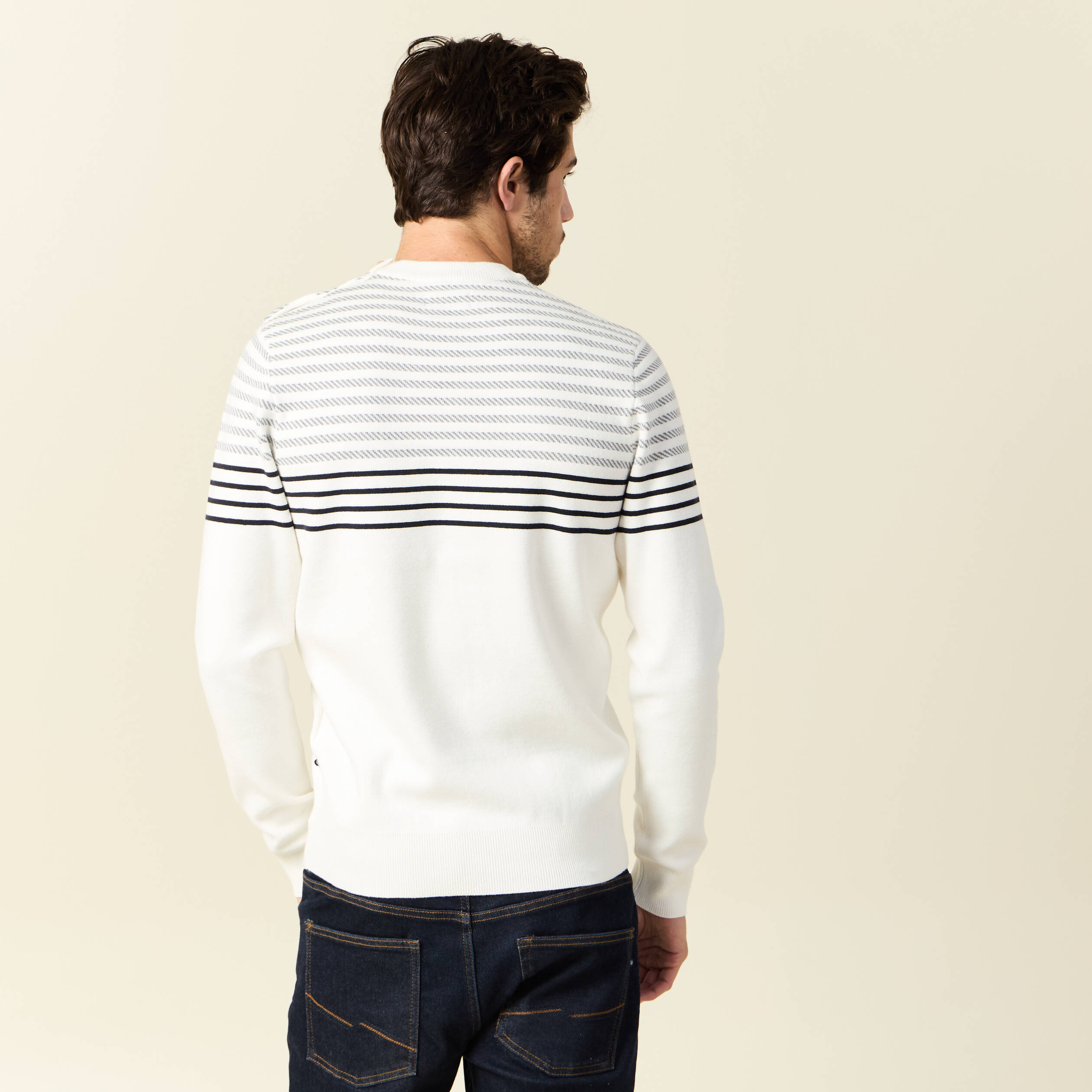 pull manches longues ecru homme Pull manches longues ecru homme