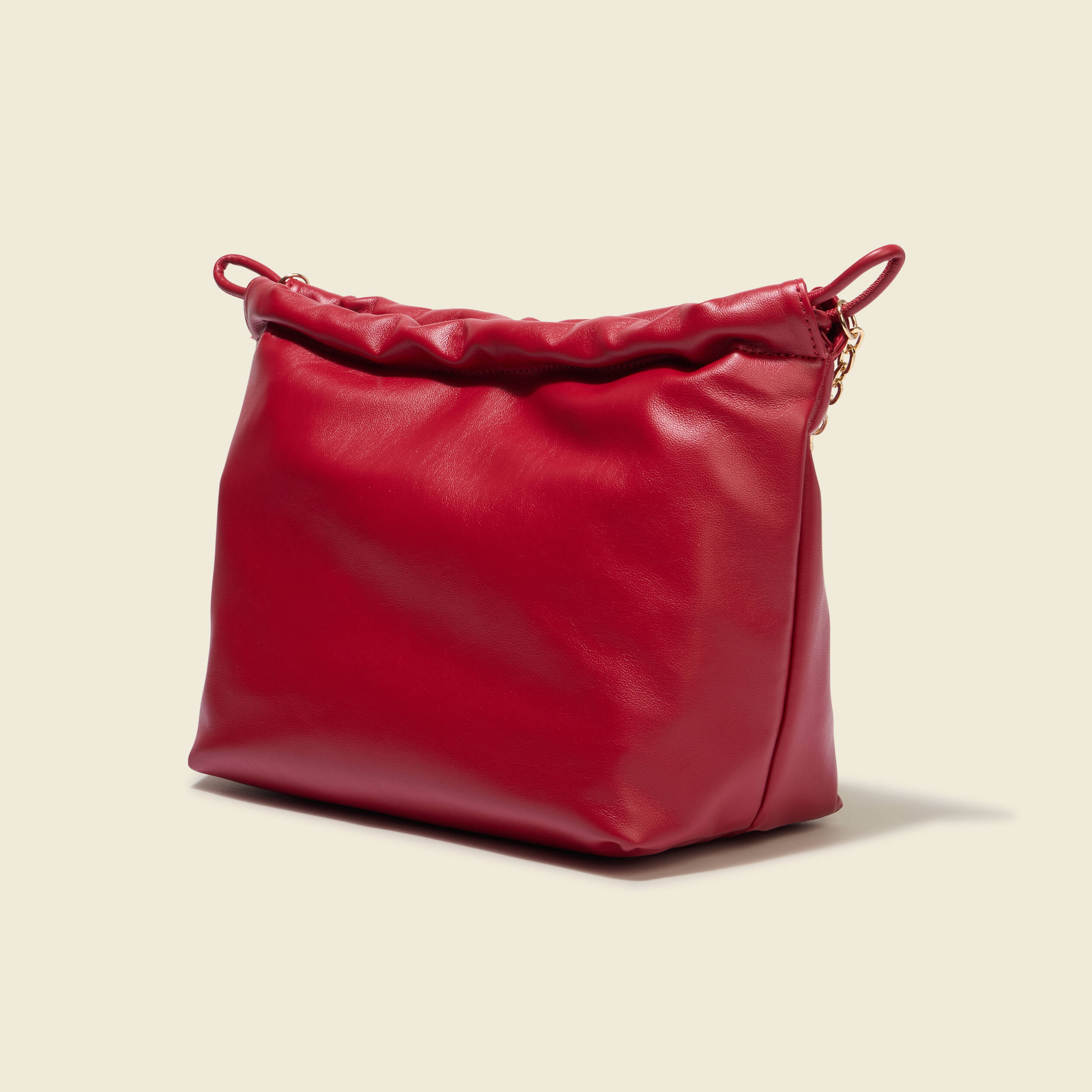 Sac bandouli&egrave;re avec doublure rouge femme